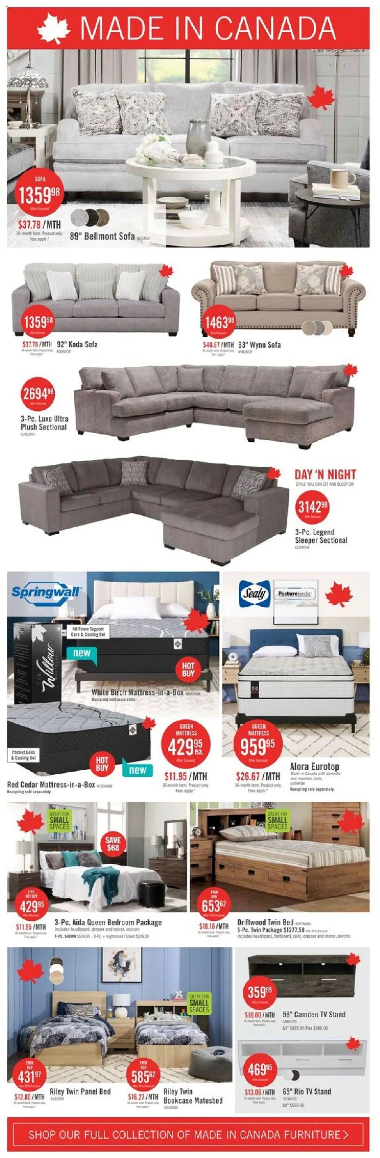 The Brick flyer valid from 07.10.2025 | Page: 9 | Products: Tv, Bed, Mattress, Sofa