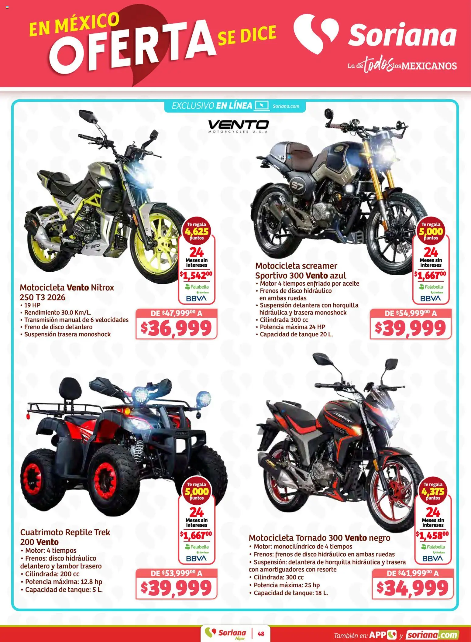 Nuevas ofertas de Soriana válidas en toda la República Mexicana desde el 02.01.2026. ¡Encuentra las mejores ofertas en Soriana - Preciazazaso Híper: Camp, Chia, Oax, Q. Roo, Tab, Yuc! | Página: 48 | Productos: Aceite, Disco, Té