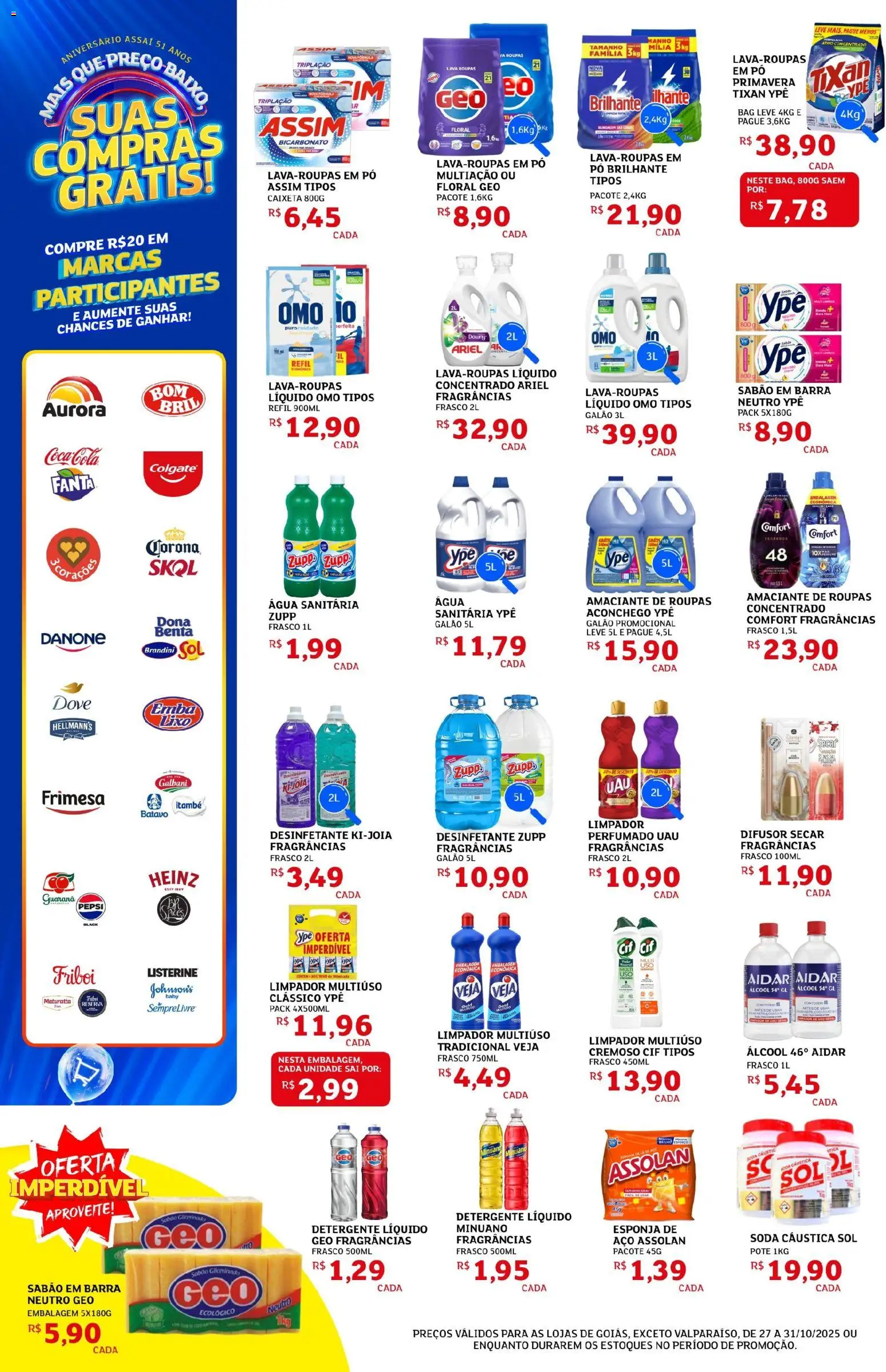 Assaí Atacadista Folheto - válido de 27.10.2025 | Página: 6 | Produtos: Fanta, Amaciante de roupas, Soda, Amaciante