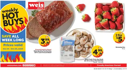 Preview of Weis weekly ads valid from 23.10.2025