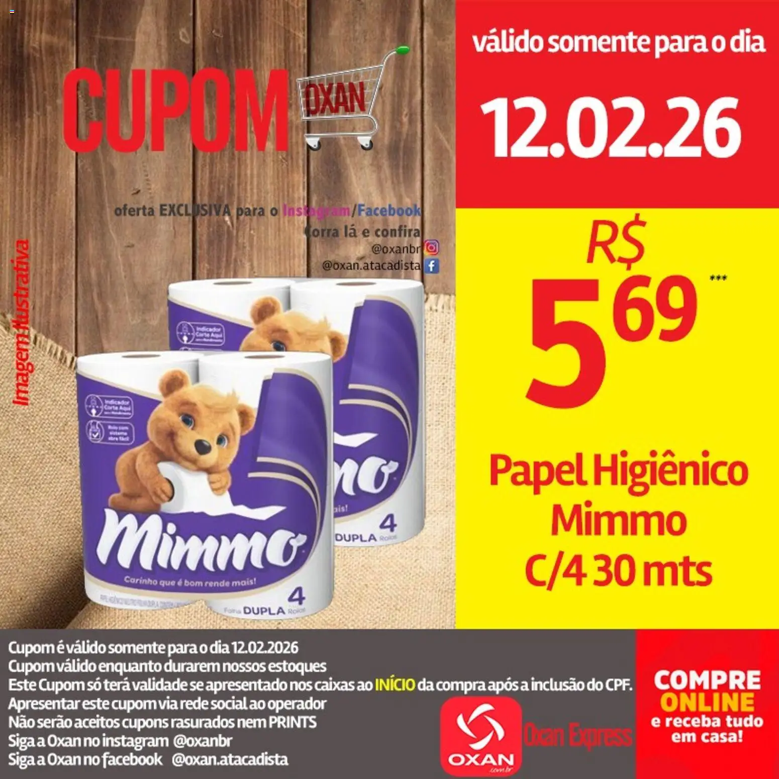 Oxan Atacadista Folheto - válido de 12.02.2026 | Página: 15 | Produtos: Rolo, Papel higiênico