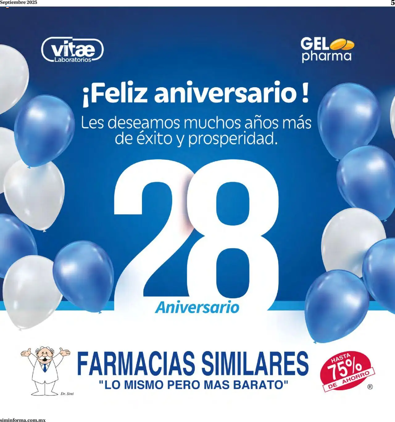 Nuevas ofertas de Farmacias Similares válidas en toda la República Mexicana desde el 22.09.2025. ¡Encuentra las mejores ofertas en Farmacias Similares - Catálogo Siminforma! | Página: 5