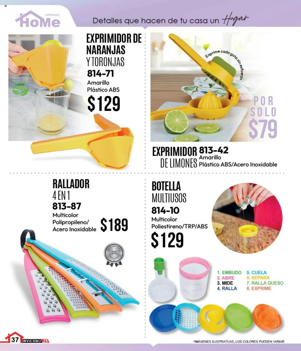 Nuevas ofertas de Cklass válidas en toda la República Mexicana desde el 16.09.2025. ¡Encuentra las mejores ofertas en Cklass - Catálogo We! | Página: 77 | Productos: Queso, Naranjas, Exprimidor, Botella