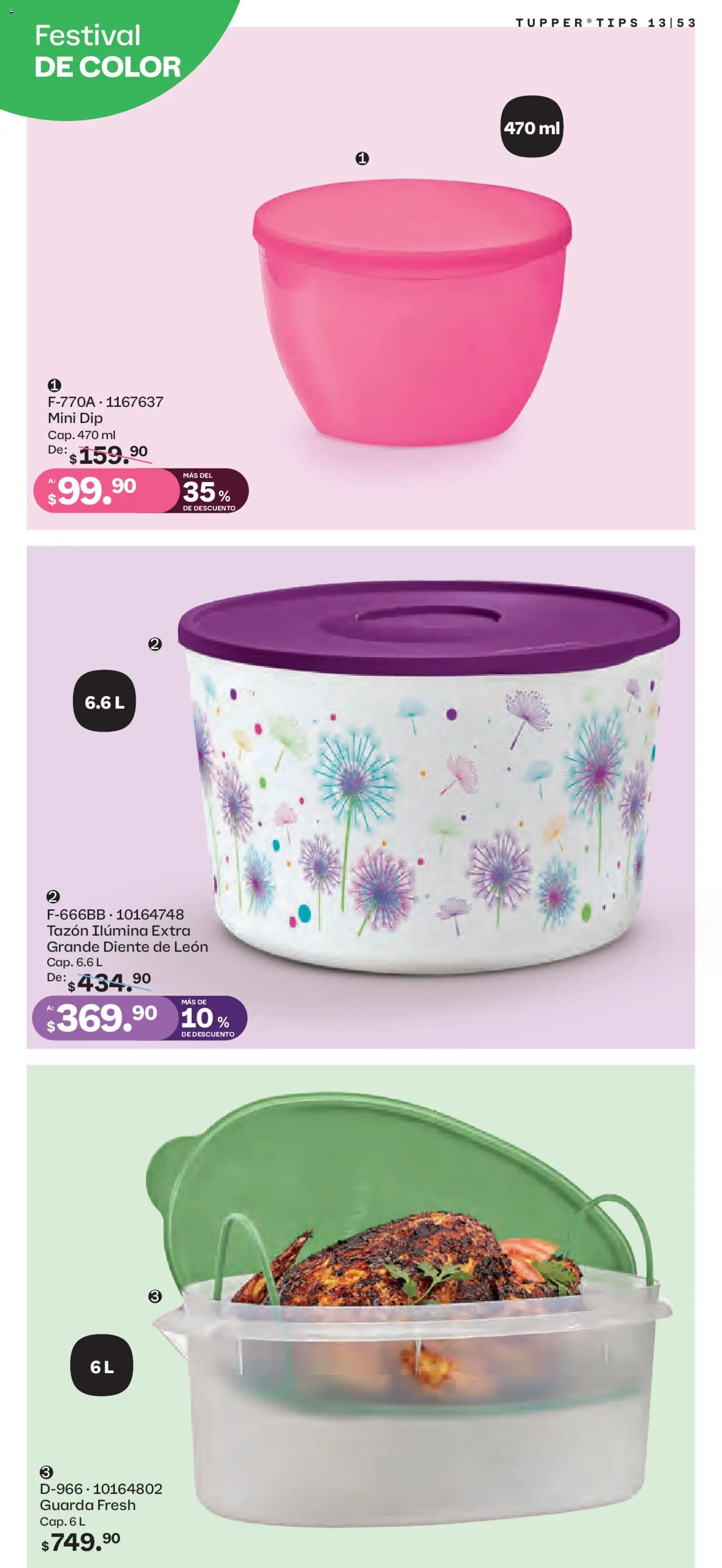 Nuevas ofertas de Tupperware válidas en toda la República Mexicana desde el 01.12.2025. ¡Encuentra las mejores ofertas en Tupperware catálogo! | Página: 53 | Productos: Tupper