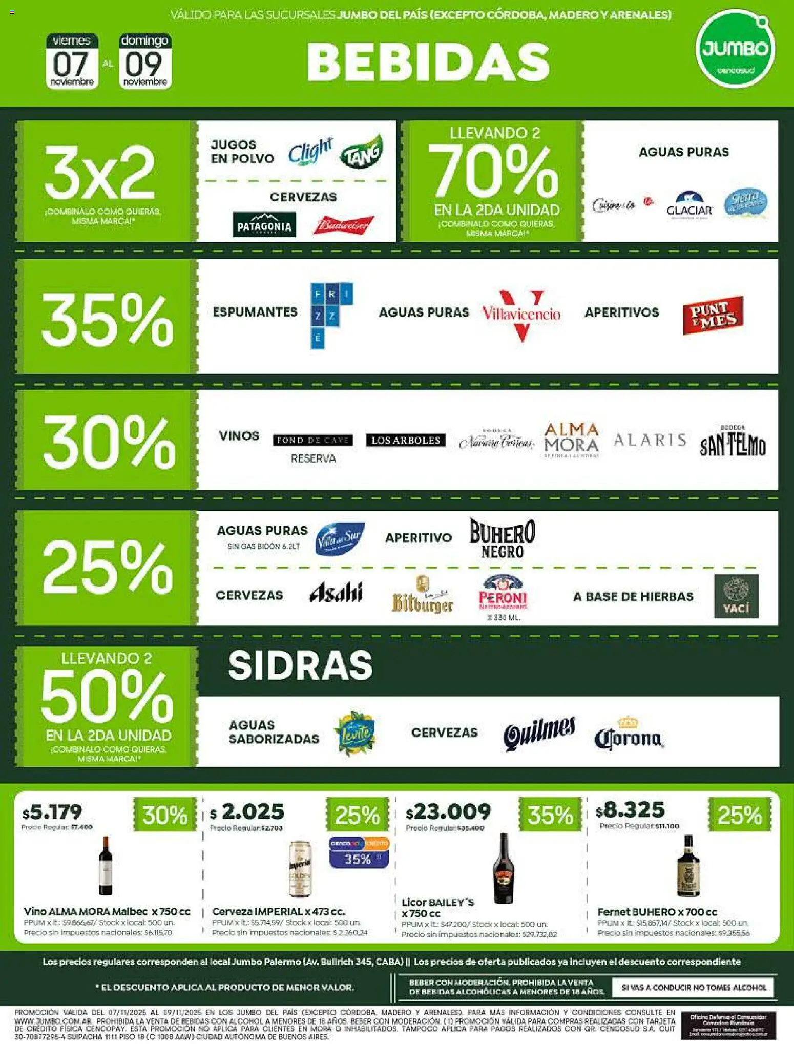 Jumbo ofertas │ válido desde el 07.11.2025 | Página: 5 | Productos: Polvo, Fernet, Vino, Cerveza
