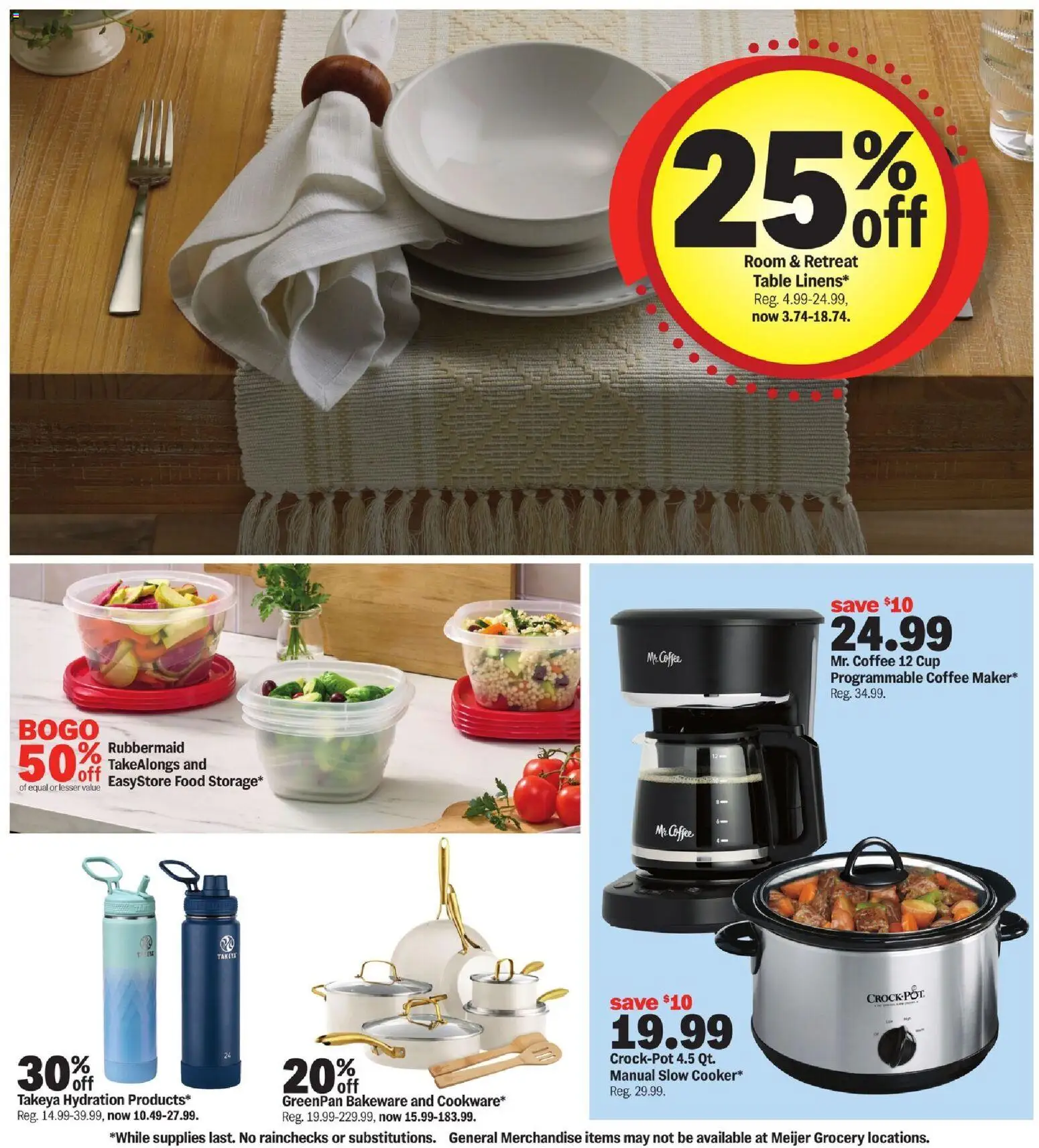 Meijer More Deals Across the Store - valid from 07.01.2026 | Page: 2 | Products: Table, Coffee
