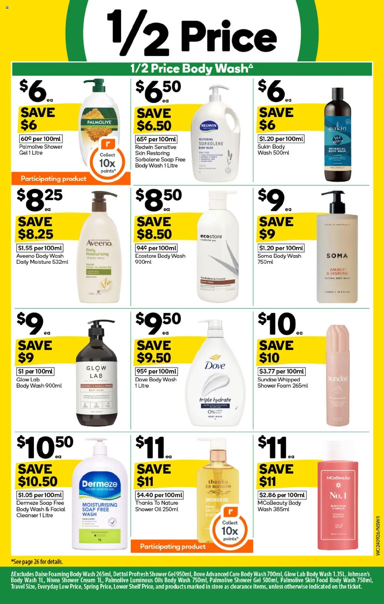 Woolworths catalogue - valid from 24.09.2025 | Page: 11 | Products: Shower, Soap, Cream, Sensitive skin