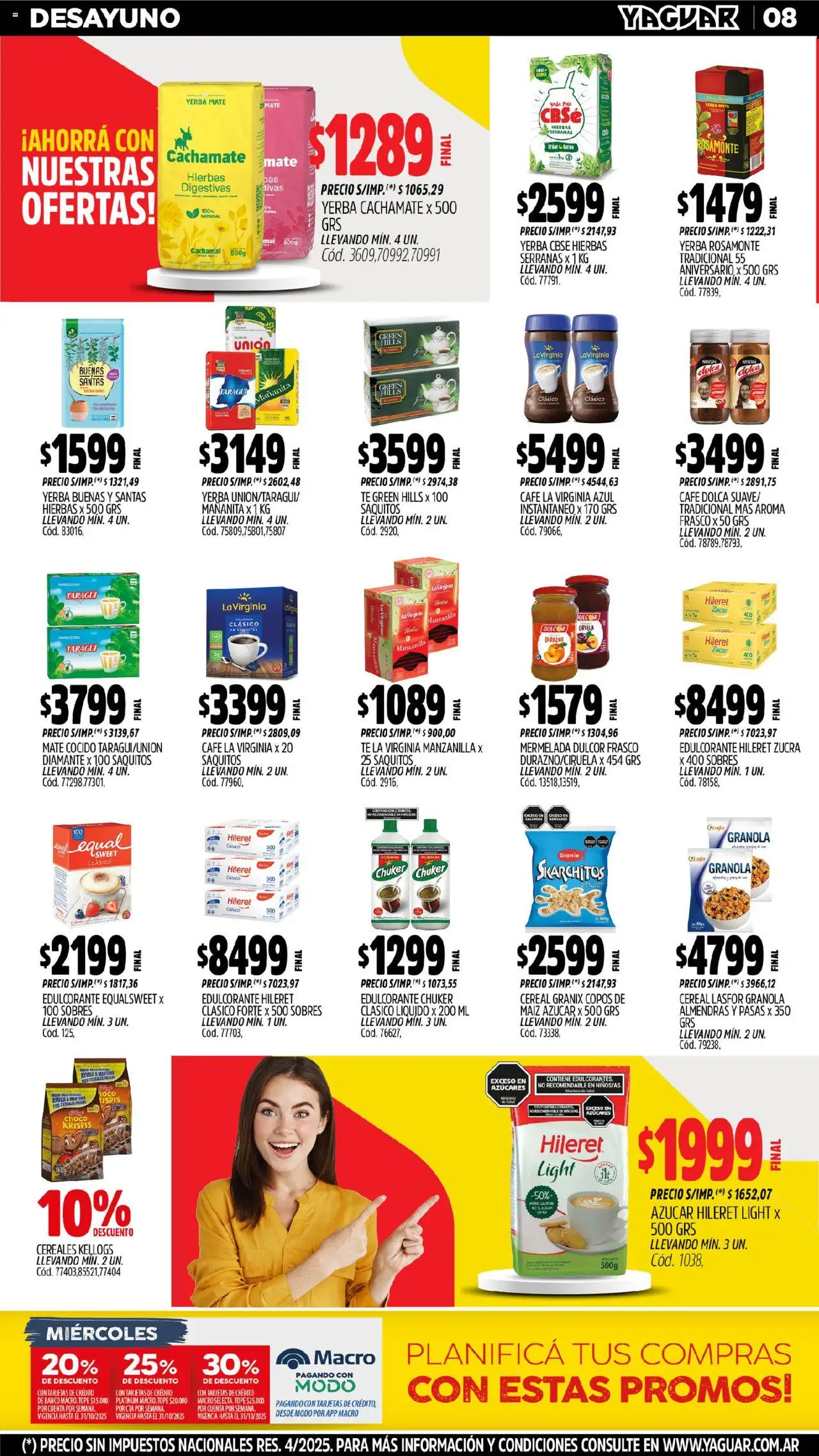 Yaguar - Salta │ válido desde el 13.10.2025 | Página: 7 | Productos: Almendras, Yerba, Café, Mermelada