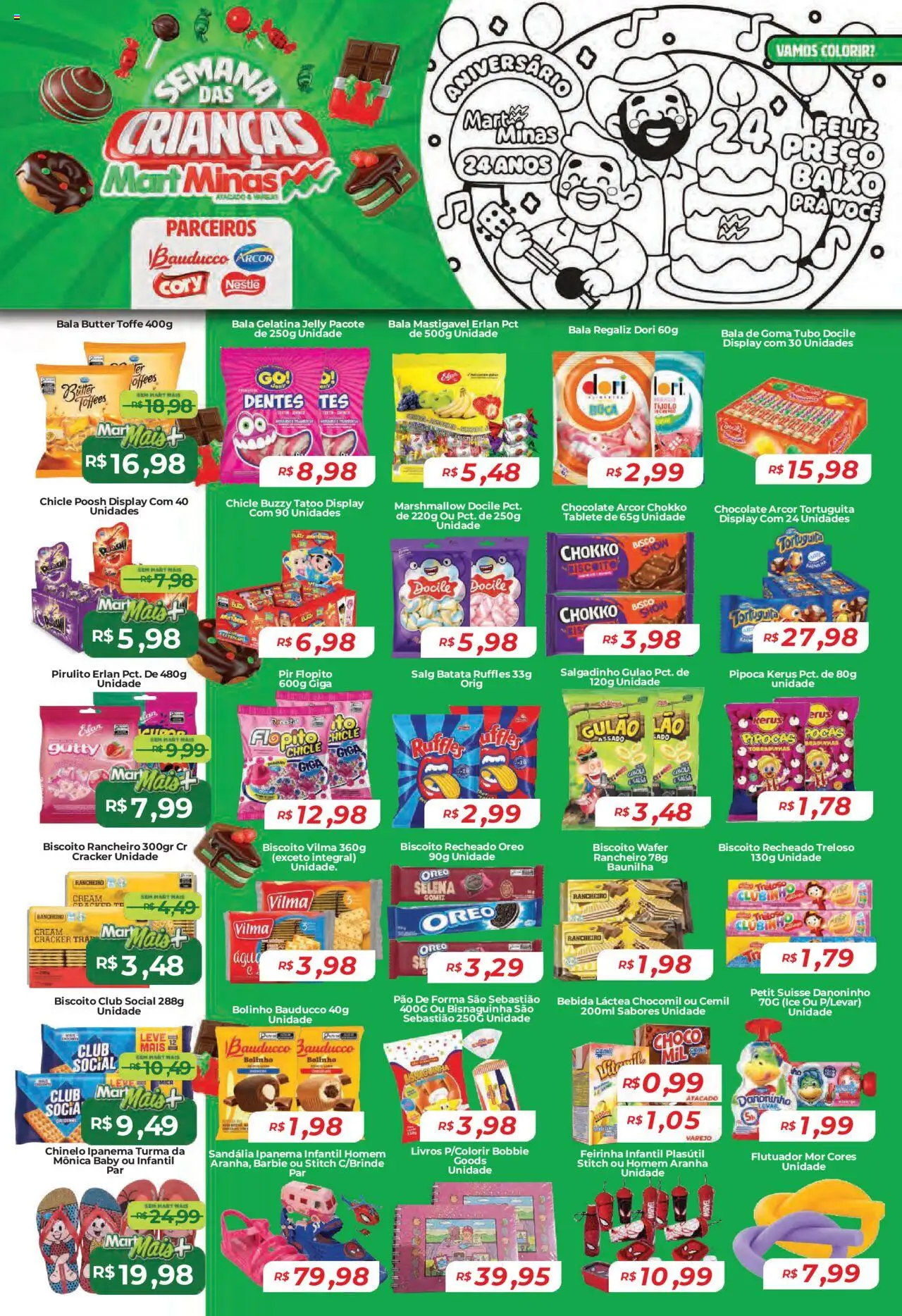 Mart Minas Folheto - válido de 09.10.2025 | Página: 4 | Produtos: Baixo, Batata, Biscoito recheado, Pipoca
