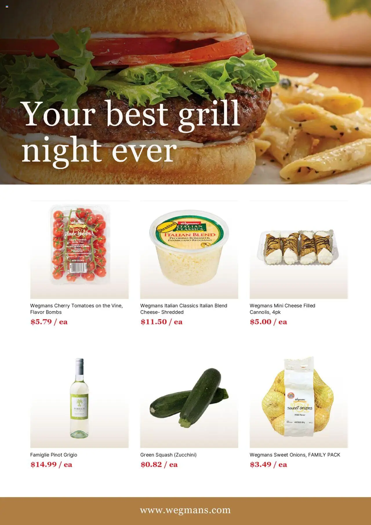 Wegmans Monthly Ad - valid from 01.08.2025 | Page: 6 | Products: Squash, Zucchini, Cheese, Grill
