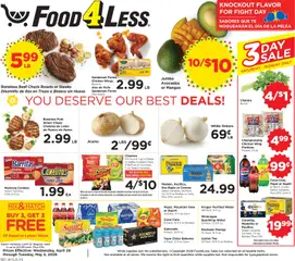 Preview of Food 4 Less weekly ads valid from 29.04.2026