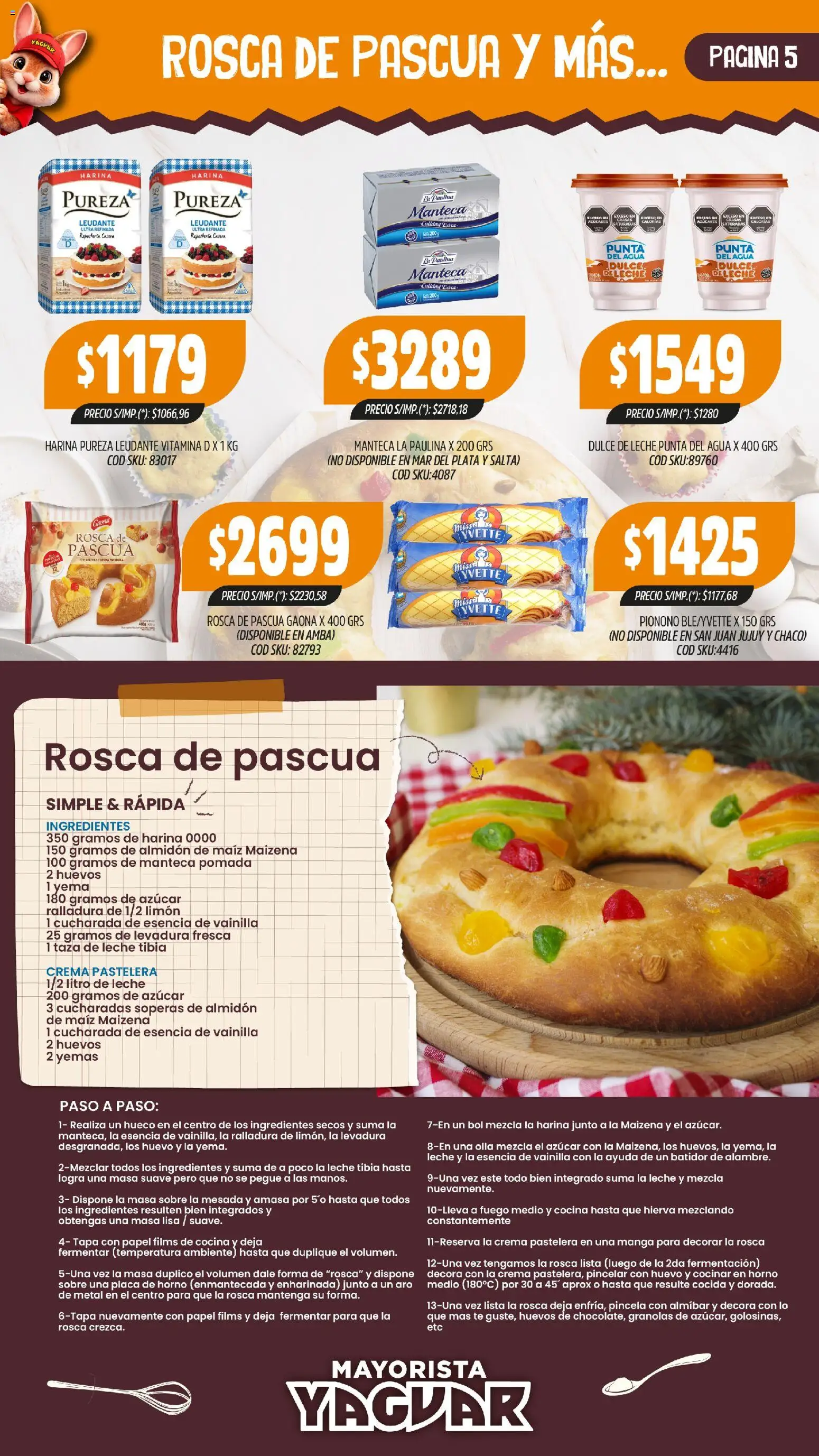 Yaguar - Dulces Pascuas Buenos Aires │ válido desde el 23.03.2026 | Página: 5 | Productos: Manga, Harina, Taza, Agua