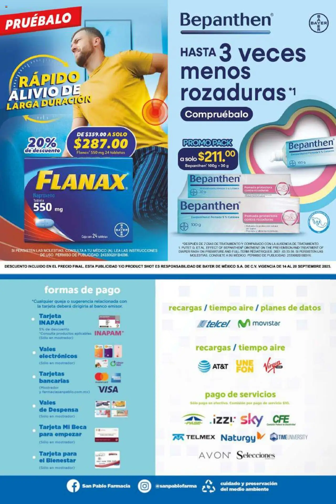 Nuevas ofertas de Farmacia San Pablo válidas en toda la República Mexicana desde el 14.09.2025. ¡Encuentra las mejores ofertas en Farmacia San Pablo - Catálogo! | Página: 16 | Productos: Pomada, Banco, Shot, Caja