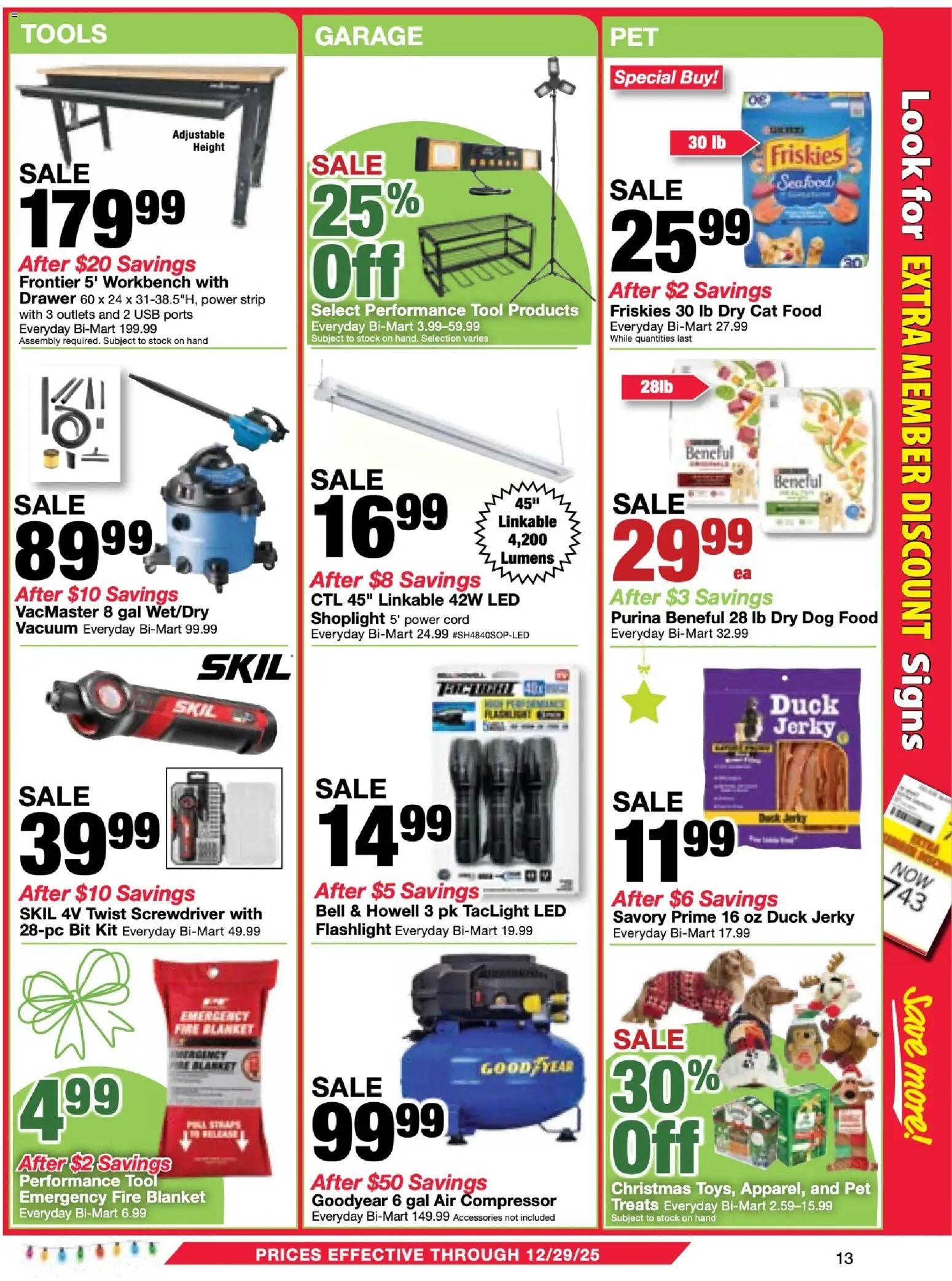 Bi-Mart Membership Savings Book - valid from 16.12.2025 | Page: 13 | Products: Blanket, Vacuum, Seafood, Usb