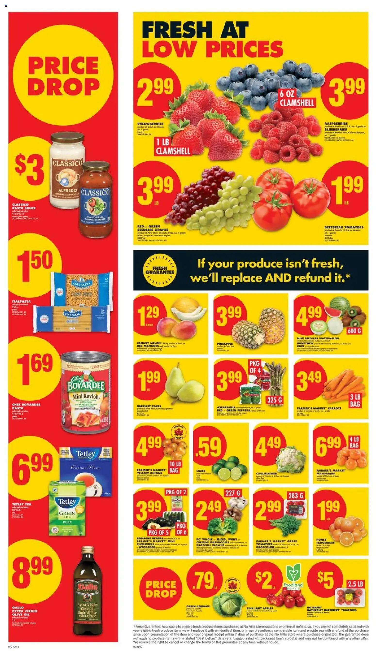 No Frills flyer valid from 26.02.2026 | Page: 2 | Products: Tea, Strawberries, Cucumbers, Apples