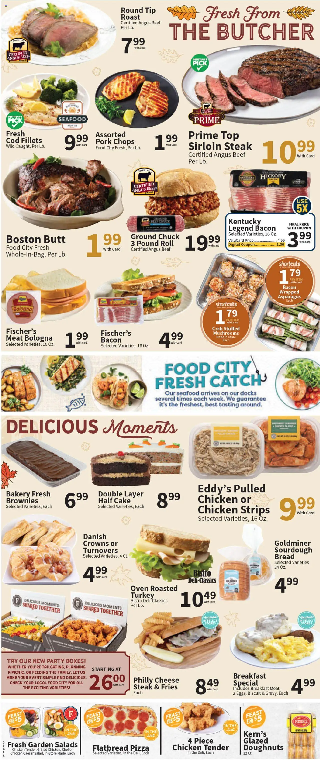 Food City Weekly Ad - valid from 08.10.2025 | Page: 6 | Products: Asparagus, Mushrooms, Crowns, Beef