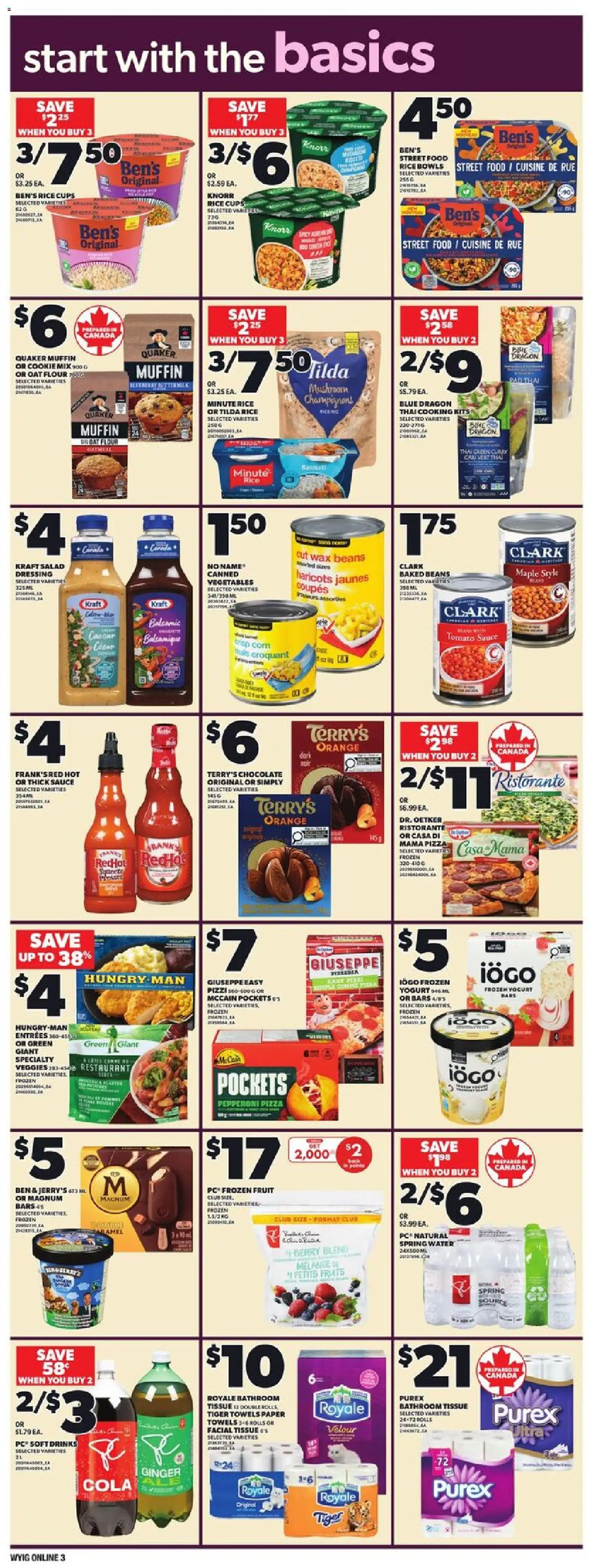Loblaws flyer valid from 06.11.2025 | Page: 12 | Products: Rice, Salad, Yogurt, Pizza