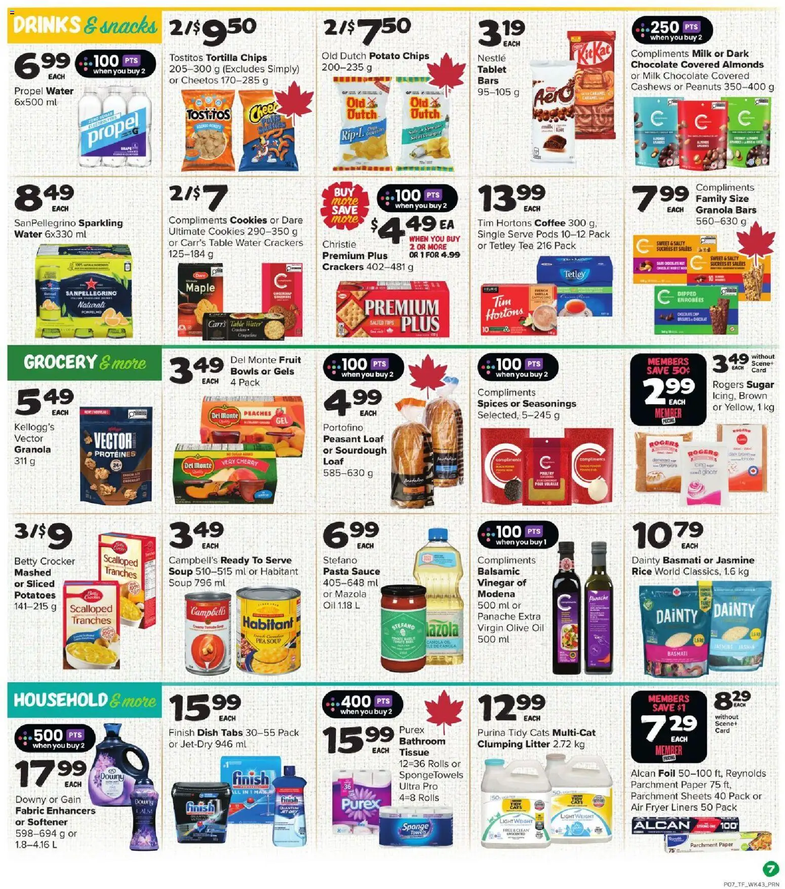 Thrifty Foods flyer valid from 19.02.2026 | Page: 8 | Products: Rice, Pasta, Cookies, Table
