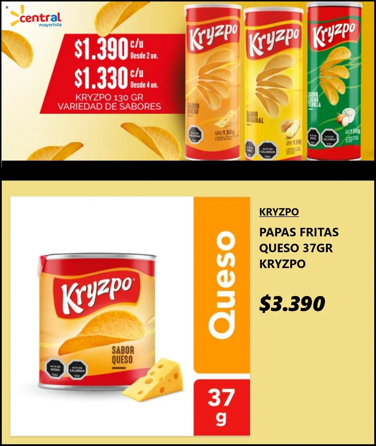 Central Mayorista ofertas  │ válido desde el 22.09.2025 | Página: 5 | Productos: Queso, Cebolla, Papas fritas
