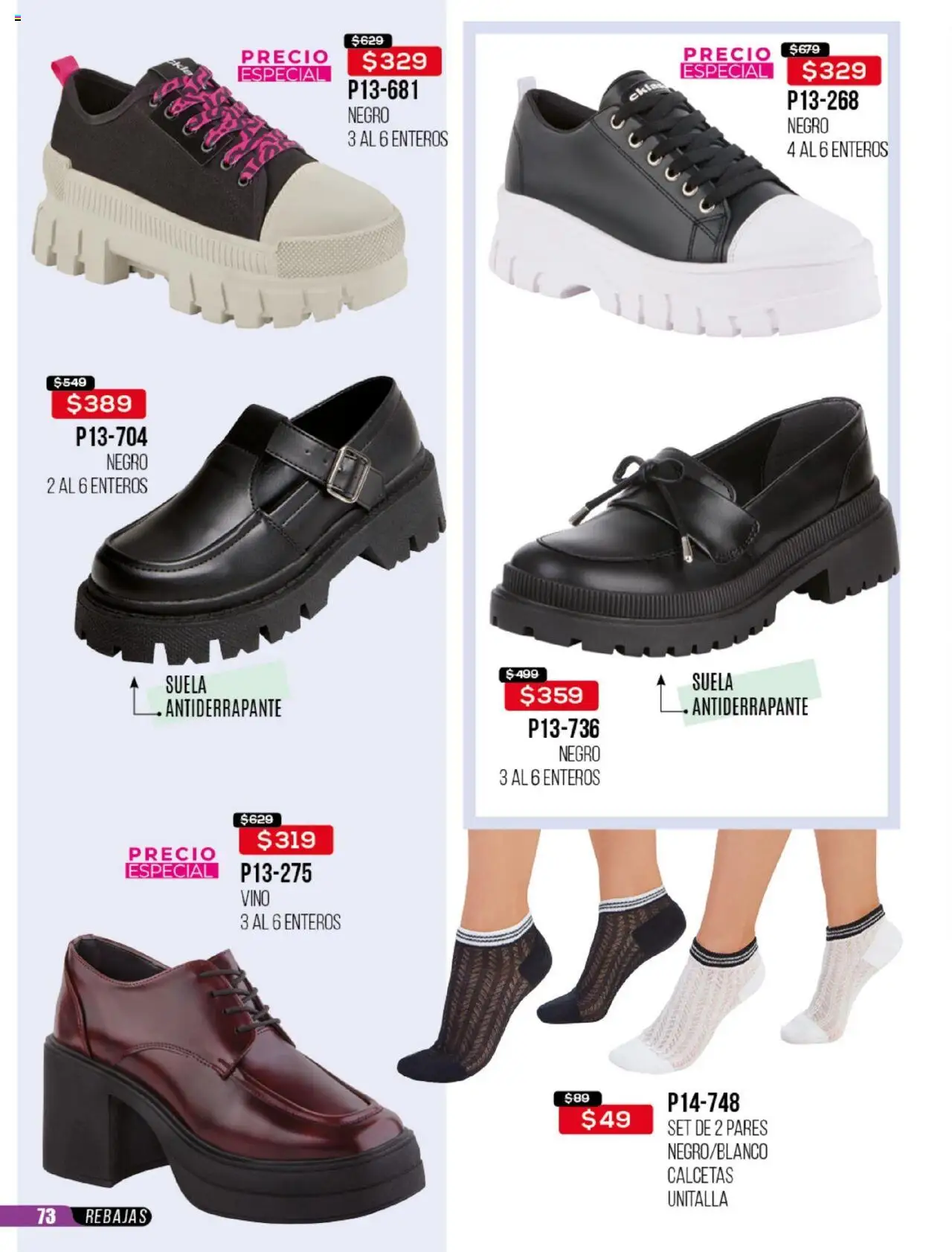 Nuevas ofertas de Cklass válidas en toda la República Mexicana desde el 23.06.2025. ¡Encuentra las mejores ofertas en Cklass catálogo Rebajas Sobre Calzado! | Página: 74 | Productos: Calcetas, Vino