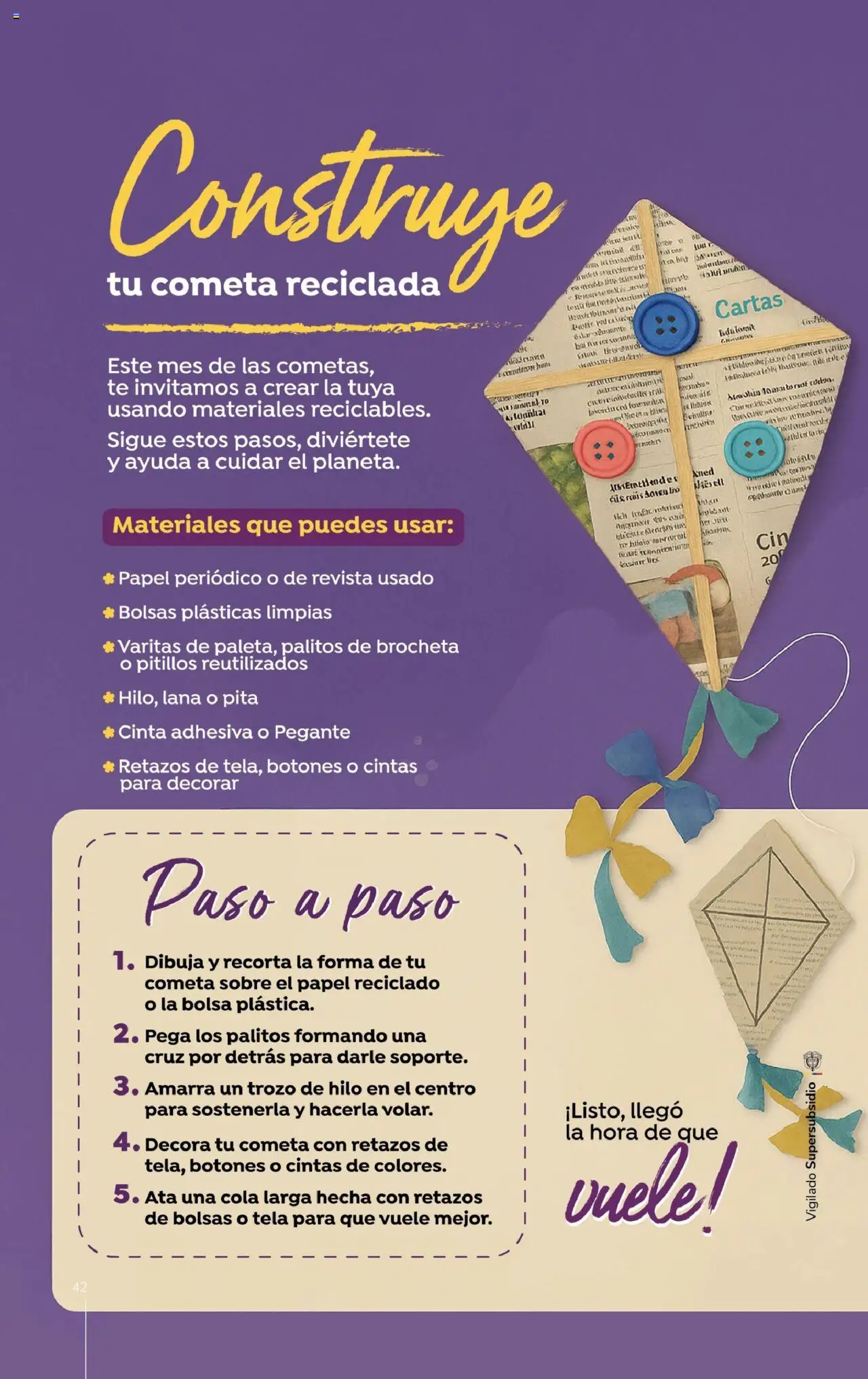 Colsubsidio revista - valida desde el 01.08.2025 | Página: 42 | Productos: Magdalena, Bolsa, Sobre, Cinta