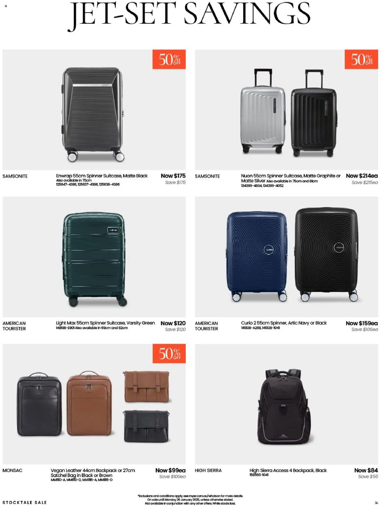 Myer catalogue - valid from 26.12.2025 | Page: 36 | Products: Light, Backpack, Bag