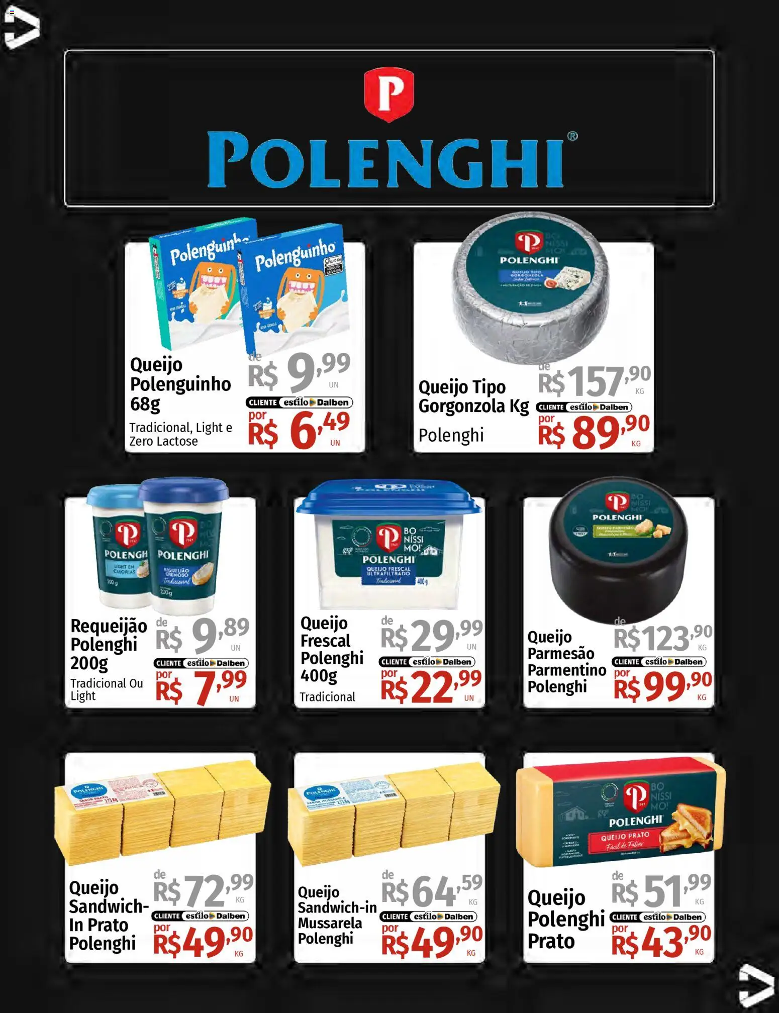 Supermercado Dalben Folheto - válido de 12.02.2026 | Página: 23 | Produtos: Queijo, Parmesão, Requeijão, Mussarela