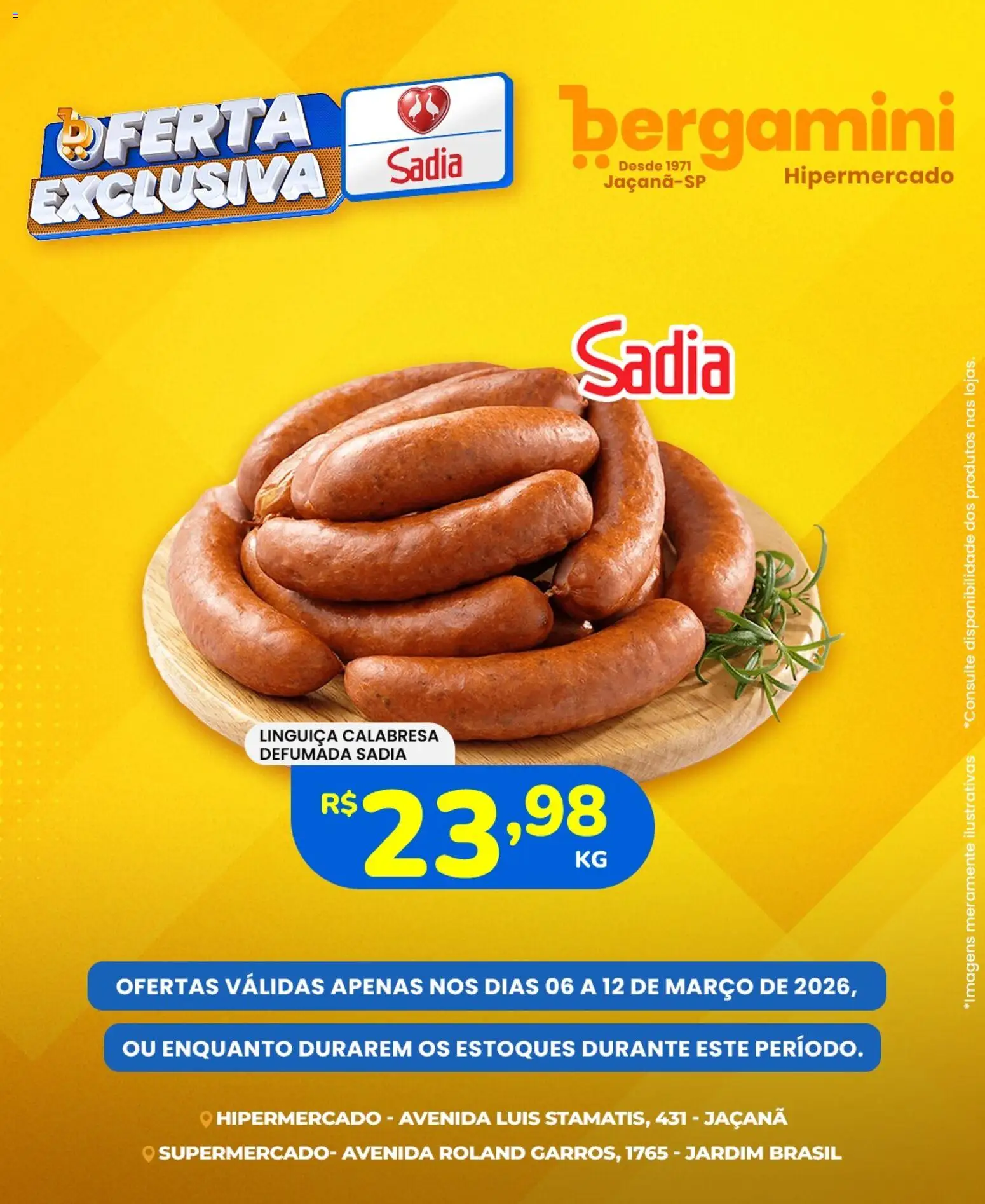 Supermercado Bergamini Folheto - válido de 06.03.2026 | Página: 6 | Produtos: Linguiça