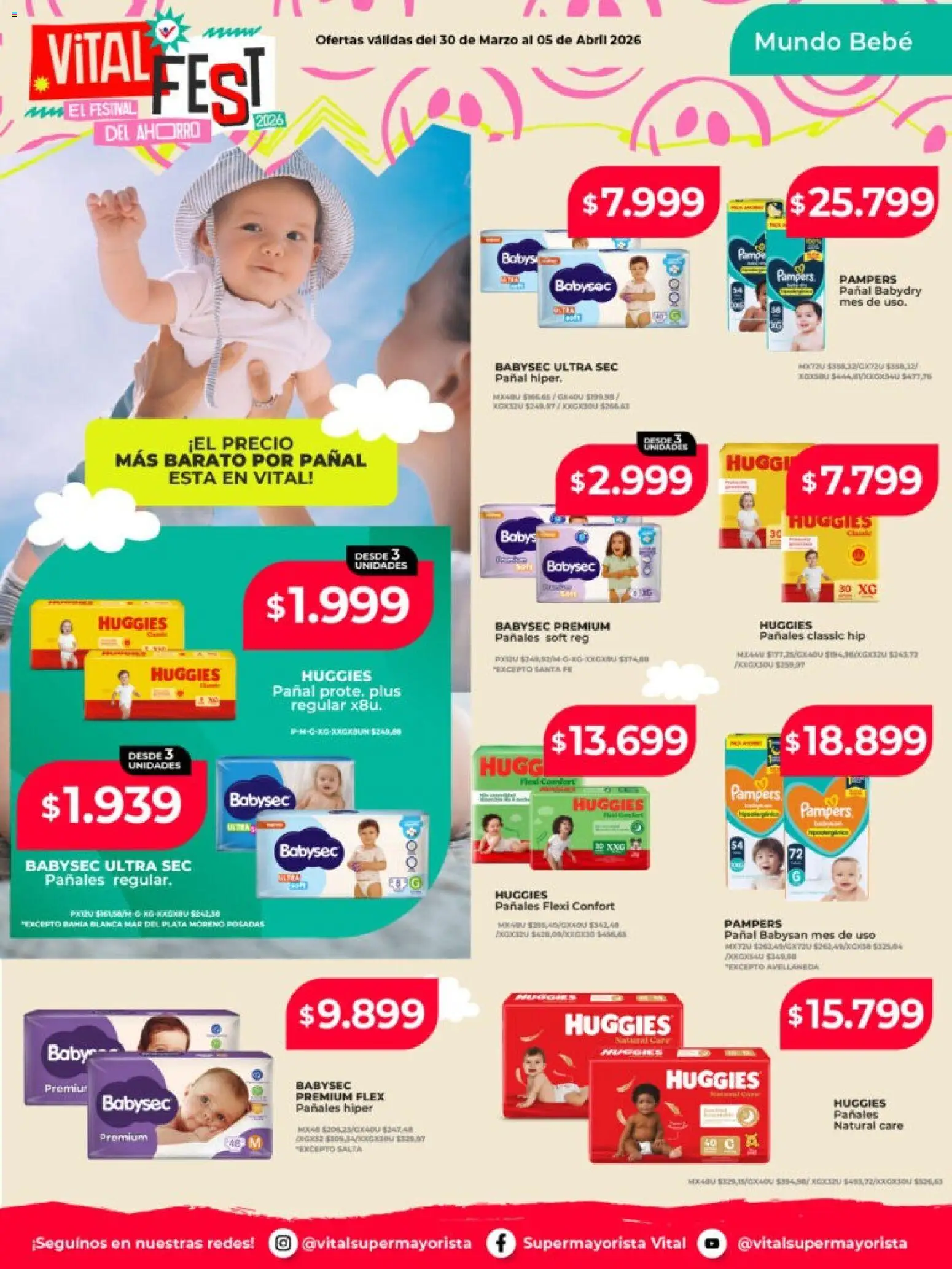 Vital -Ofertas - Laferrere  │ válido desde el 30.03.2026 | Página: 6 | Productos: Pañales