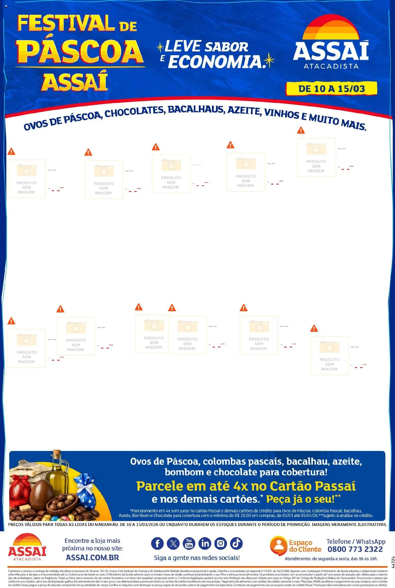 Assaí Atacadista Folheto - válido de 28.03.2026 | Página: 1 | Produtos: Chocolate, Pneus, Base, Telefone