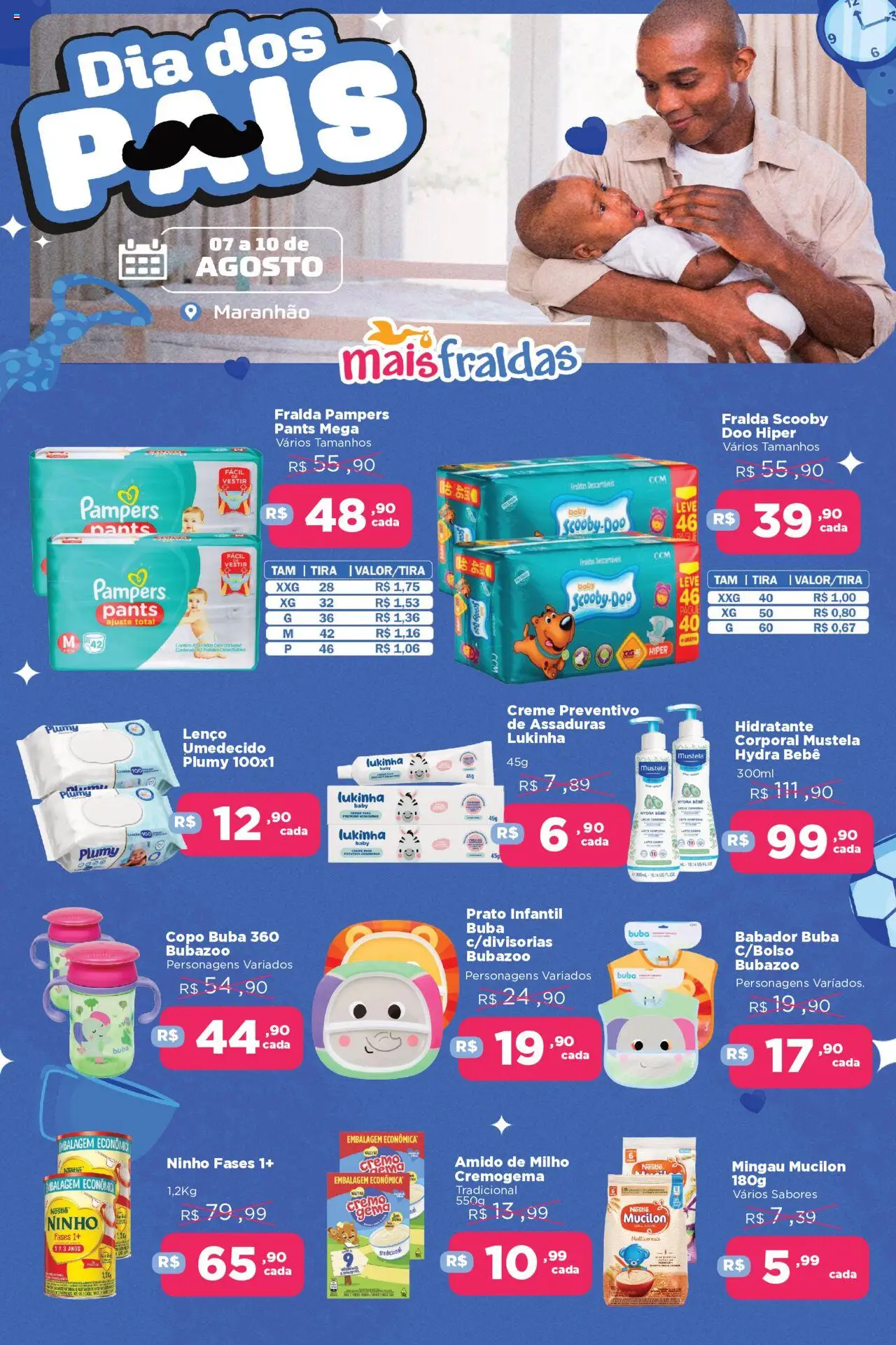 Mateus Folheto - válido de 07.08.2025 | Página: 1 | Produtos: Hidratante corporal, Mingau, Lenço, Mucilon