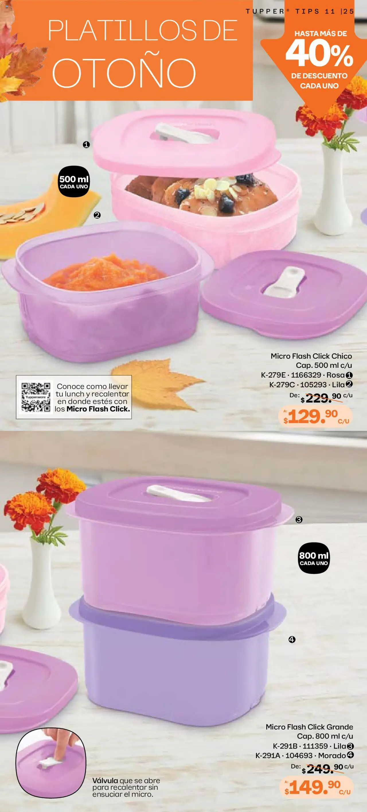 Nuevas ofertas de Tupperware válidas en toda la República Mexicana desde el 06.10.2025. ¡Encuentra las mejores ofertas en Tupperware - Catálogo! | Página: 25 | Productos: Válvula