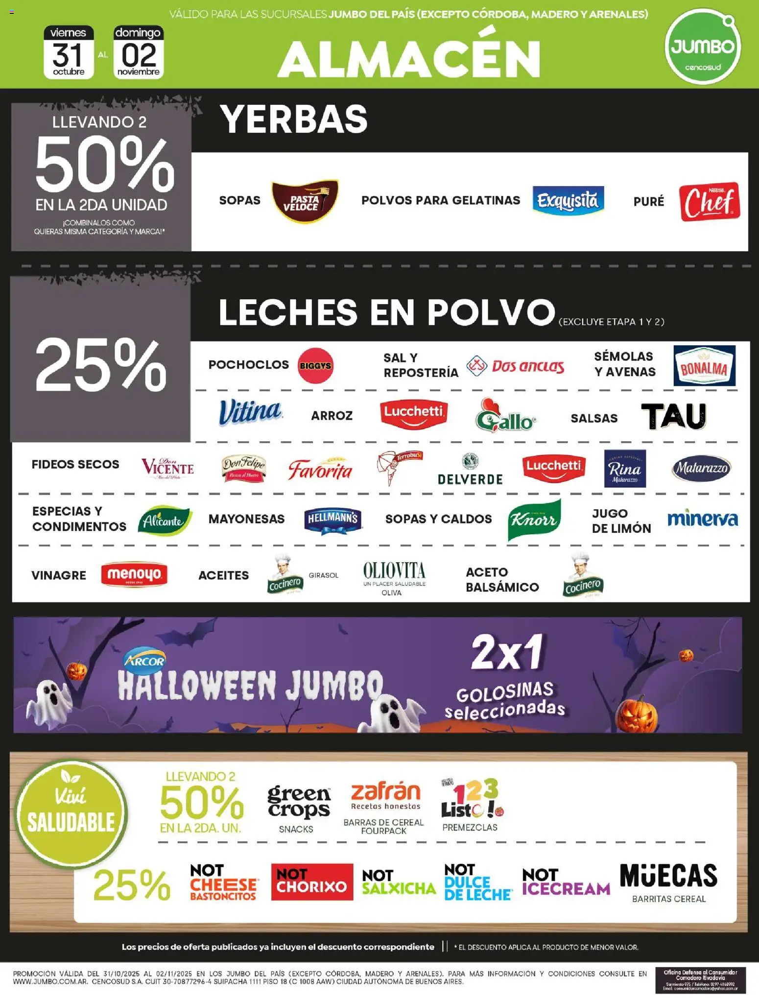Jumbo - Ofertas Extremo | Salta & Tucumán │ válido desde el 31.10.2025 | Página: 3 | Productos: Vinagre, Aceto, Leche, Golosinas