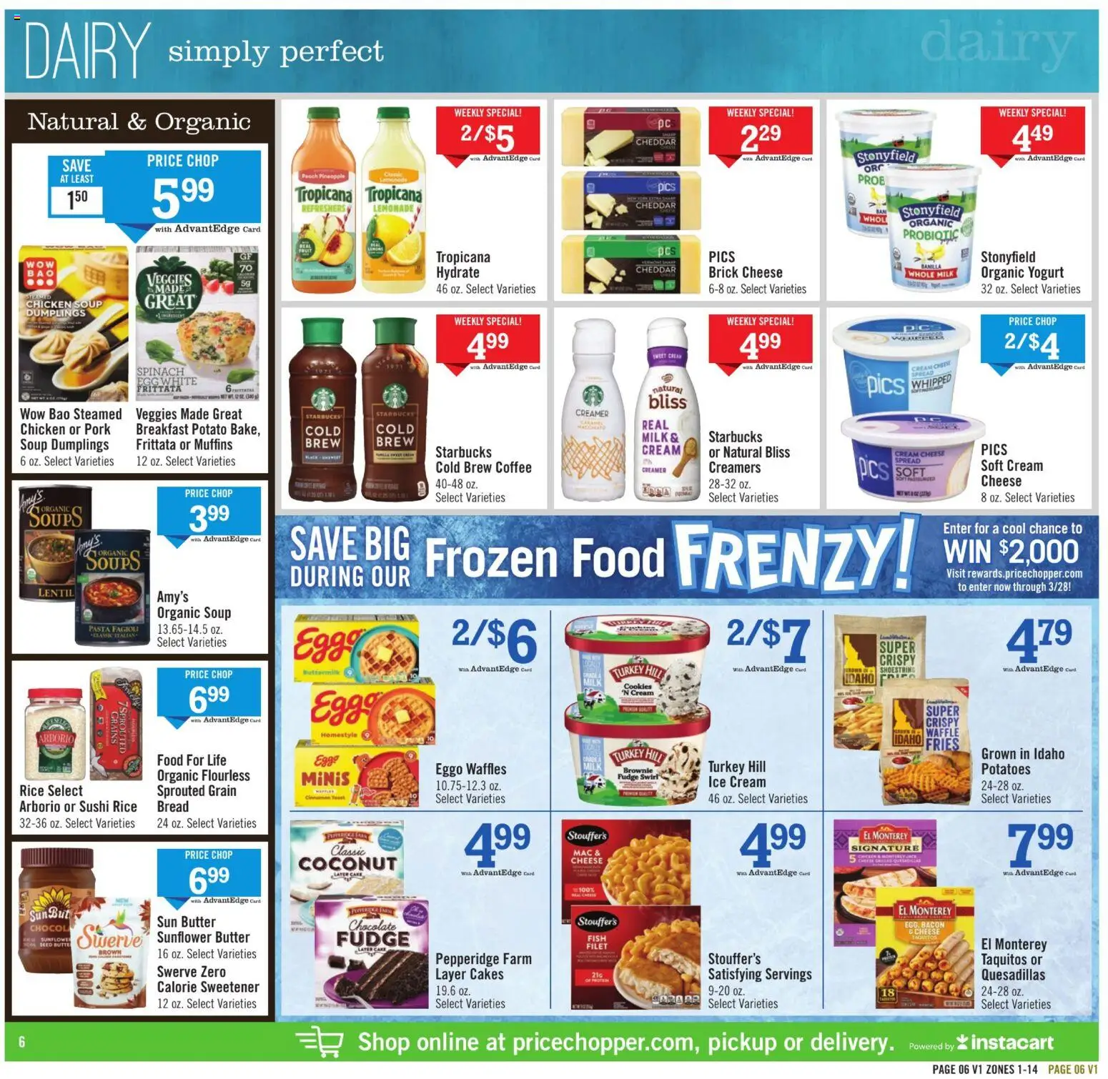 Price Chopper Weekly Ad - valid from 08.03.2026 | Page: 6 | Products: Coffee, Fish, Pineapple, Cookies