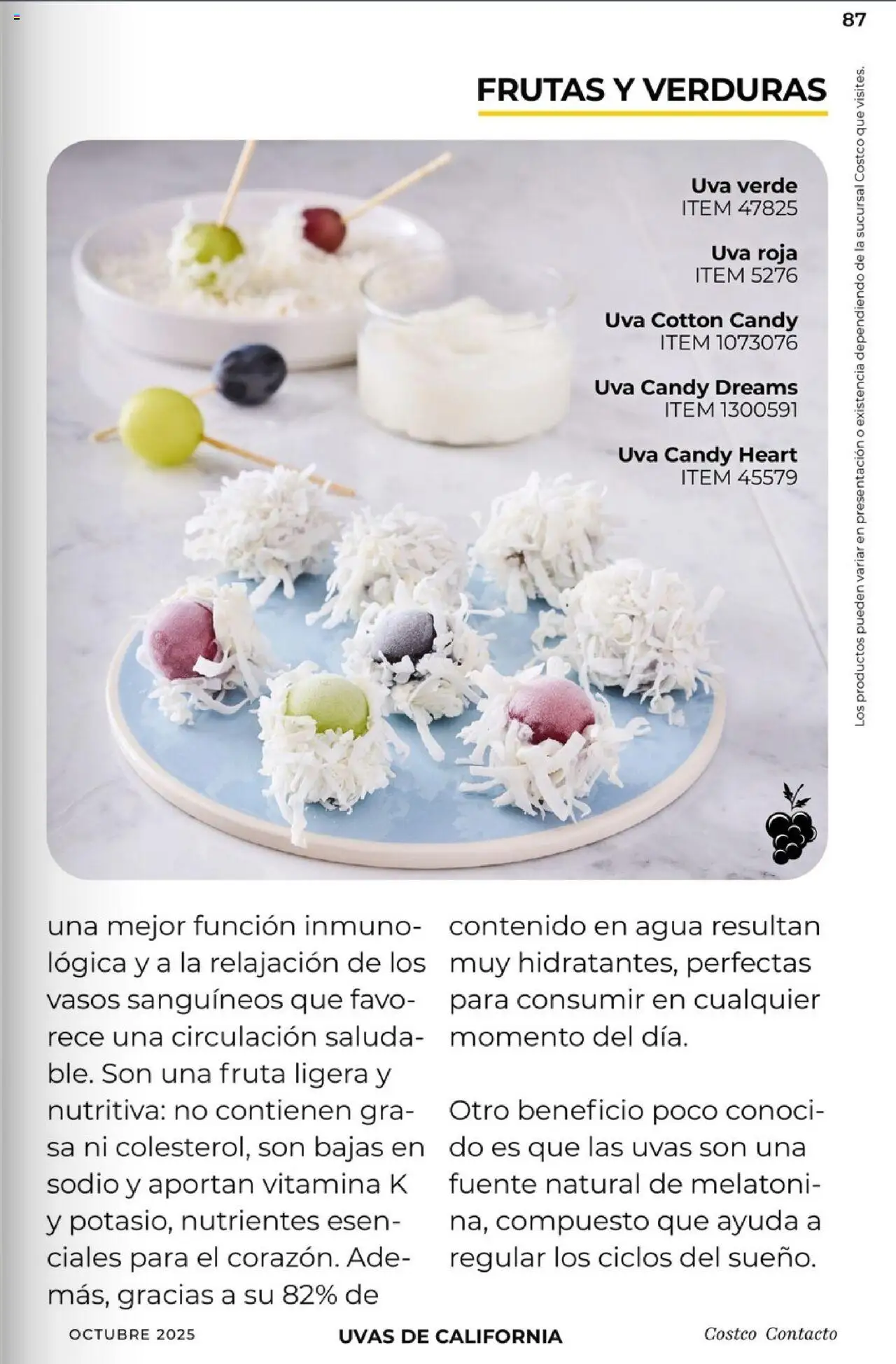 Nuevas ofertas de Costco válidas en toda la República Mexicana desde el 03.10.2025. ¡Encuentra las mejores ofertas en Costco - Revista Octubre! | Página: 87 | Productos: Fuente, Agua, Uva, Vasos