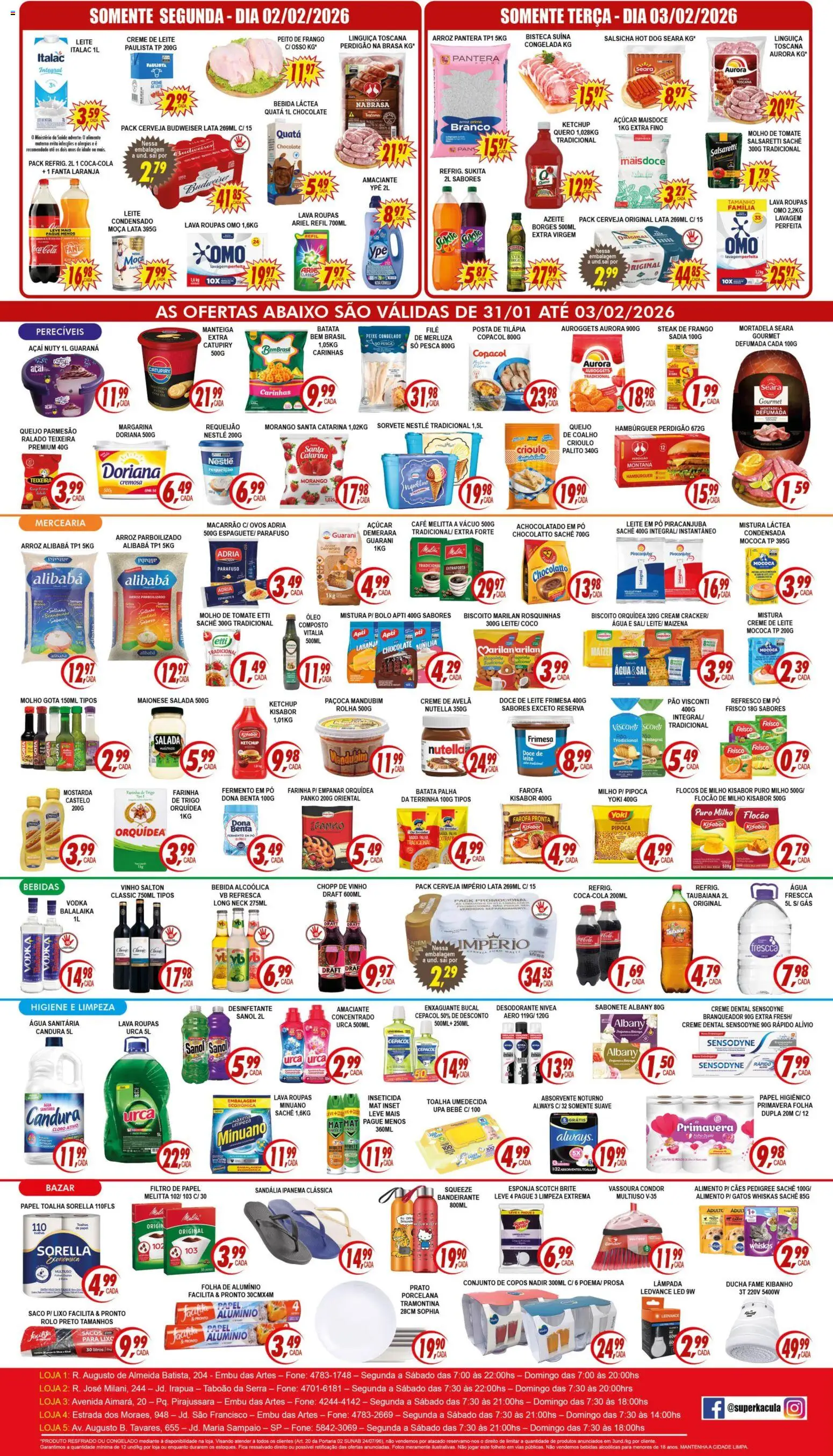 Kaçula Folheto - válido de 31.01.2026 | Página: 2 | Produtos: Coco, Ariel, Desodorante, Leite