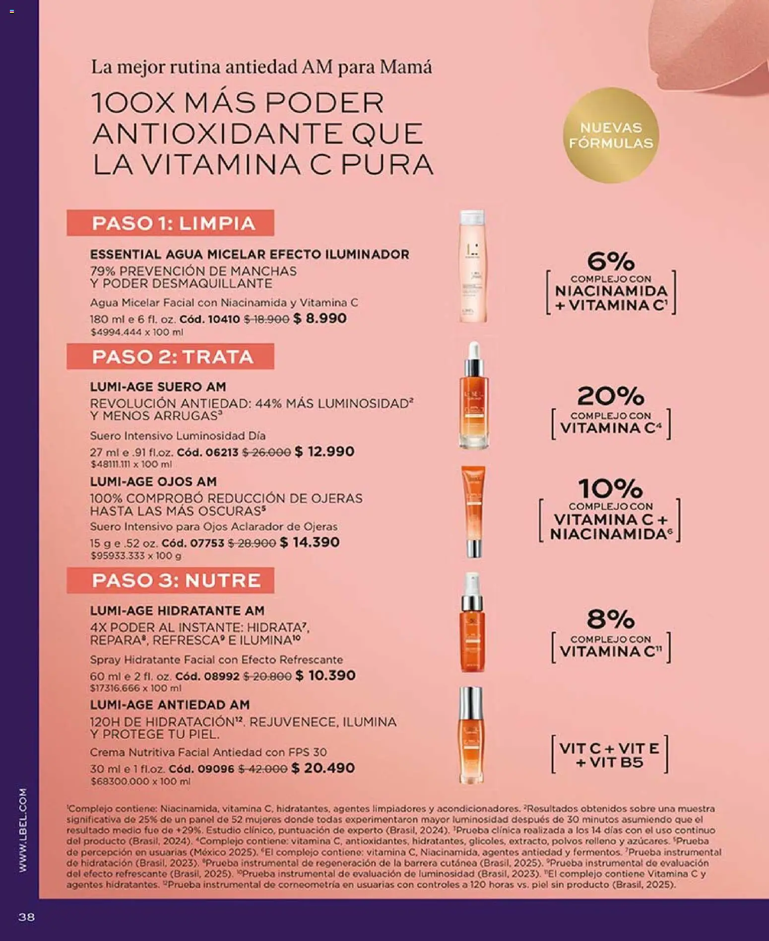 Catálogo L'Bel Campaña 7 │ válido desde el 18.04.2026 | Página: 38 | Productos: Desmaquillante, Sobre, Iluminador, Crema