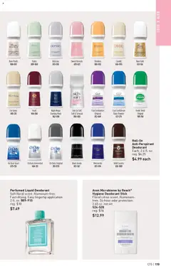Avon Brochure - valid from 16.07.2025 | Page: 119 | Products: Bath, Powder, Deodorant, Antiperspirant