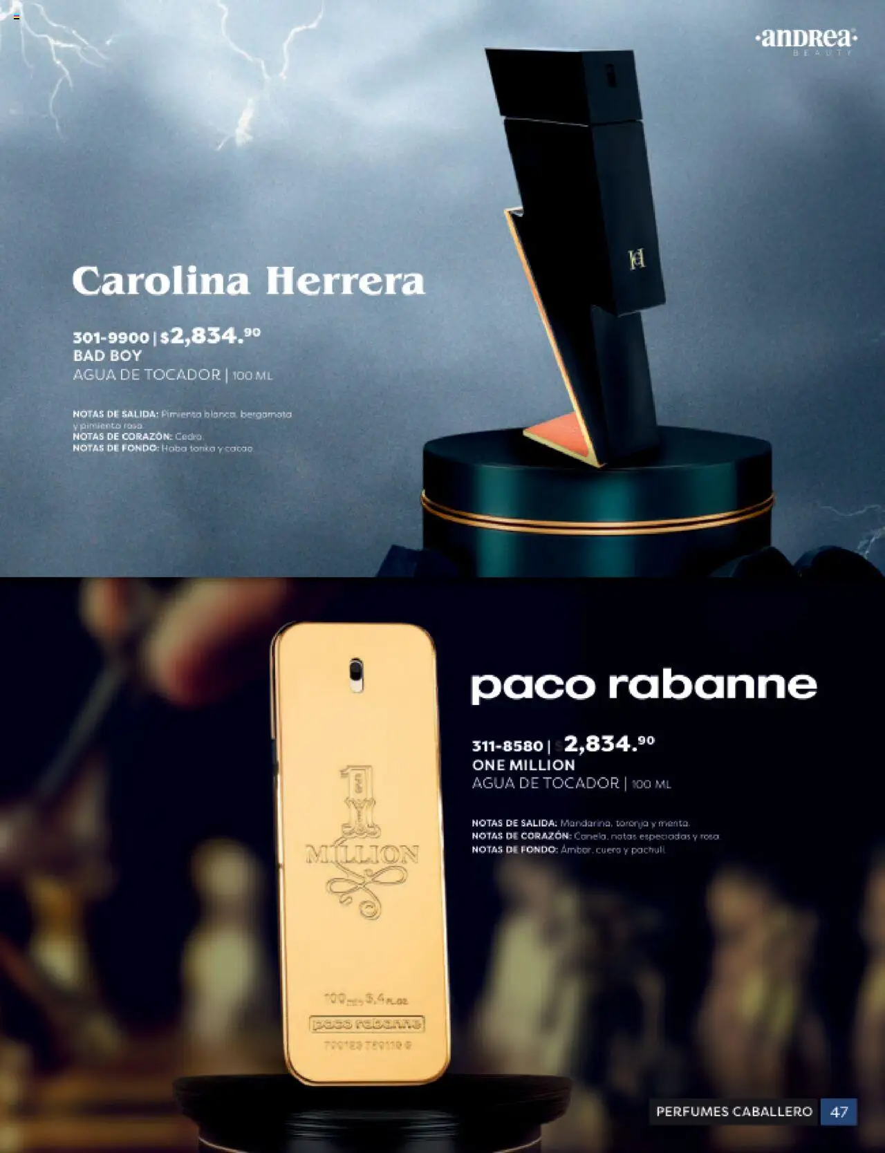 Nuevas ofertas de Andrea válidas en toda la República Mexicana desde el 24.08.2025. ¡Encuentra las mejores ofertas en Andrea - Catálogo Beauty Campaña 5! | Página: 47 | Productos: Pimienta, Agua, Toronja