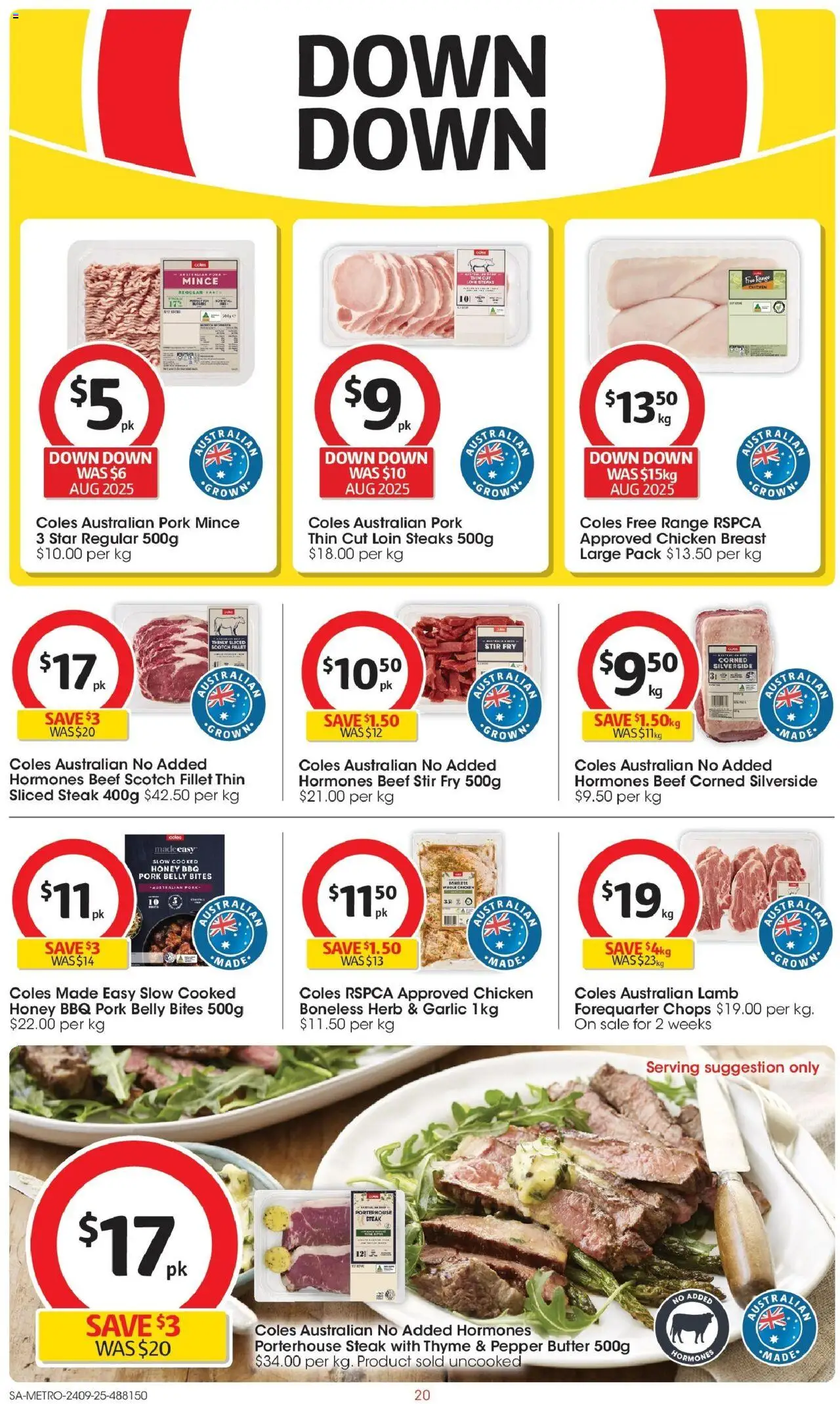 Coles catalogue - valid from 24.09.2025 | Page: 20 | Products: Honey, Steak, Pepper, Scotch