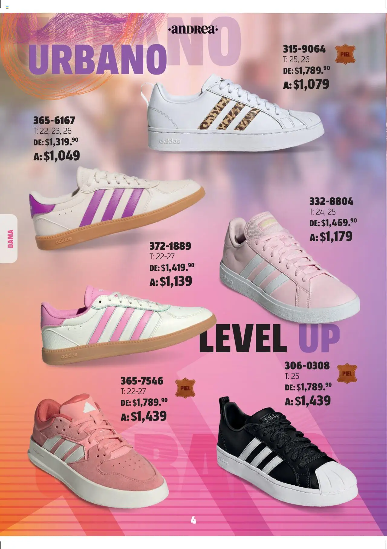 Nuevas ofertas de Andrea válidas en toda la República Mexicana desde el 03.08.2025. ¡Encuentra las mejores ofertas en Andrea - Catálogo Adidas Week! | Página: 4