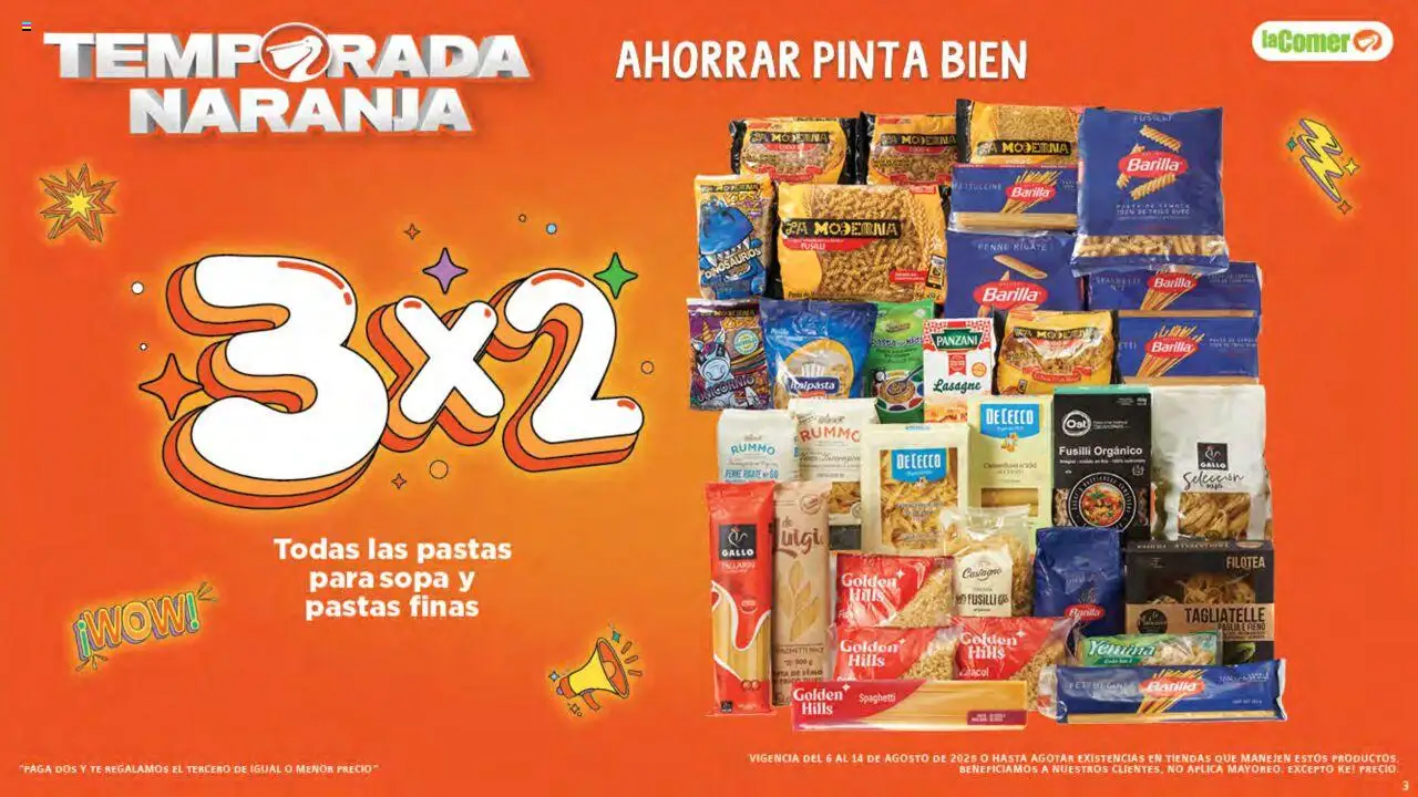 Nuevas ofertas de La Comer válidas en toda la República Mexicana desde el 06.08.2025. ¡Encuentra las mejores ofertas en La Comer - Folleto! | Página: 3 | Productos: Sopa, Té