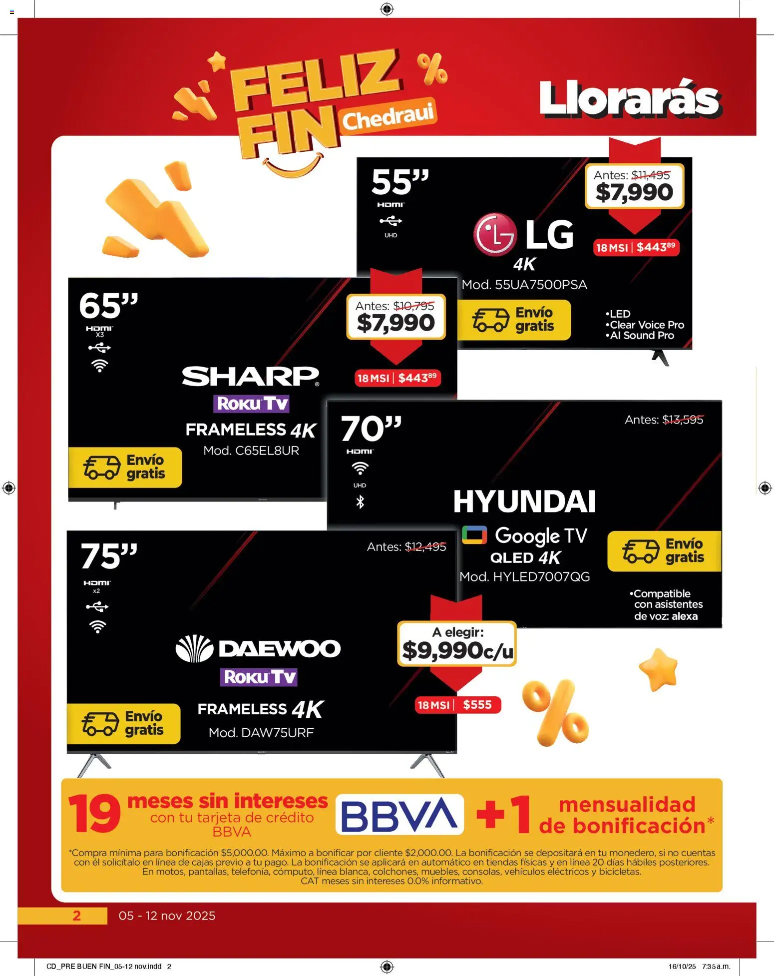 Nuevas ofertas de Chedraui válidas en toda la República Mexicana desde el 05.11.2025. ¡Encuentra las mejores ofertas en Chedraui Buen Fin! | Página: 2