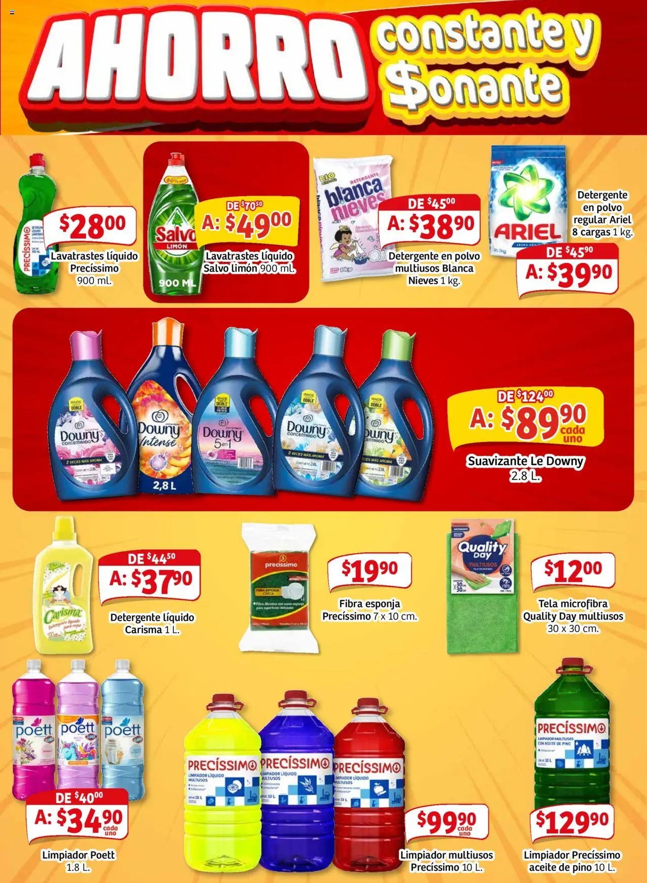 Nuevas ofertas de Soriana válidas en toda la República Mexicana desde el 16.10.2025. ¡Encuentra las mejores ofertas en Soriana - Pesito Valedor Mercado: Chih, Coah, Dur, NL, SLP, Tamps, Zac! | Página: 15 | Productos: Esponja, Suavizante, Limpiador, Polvo