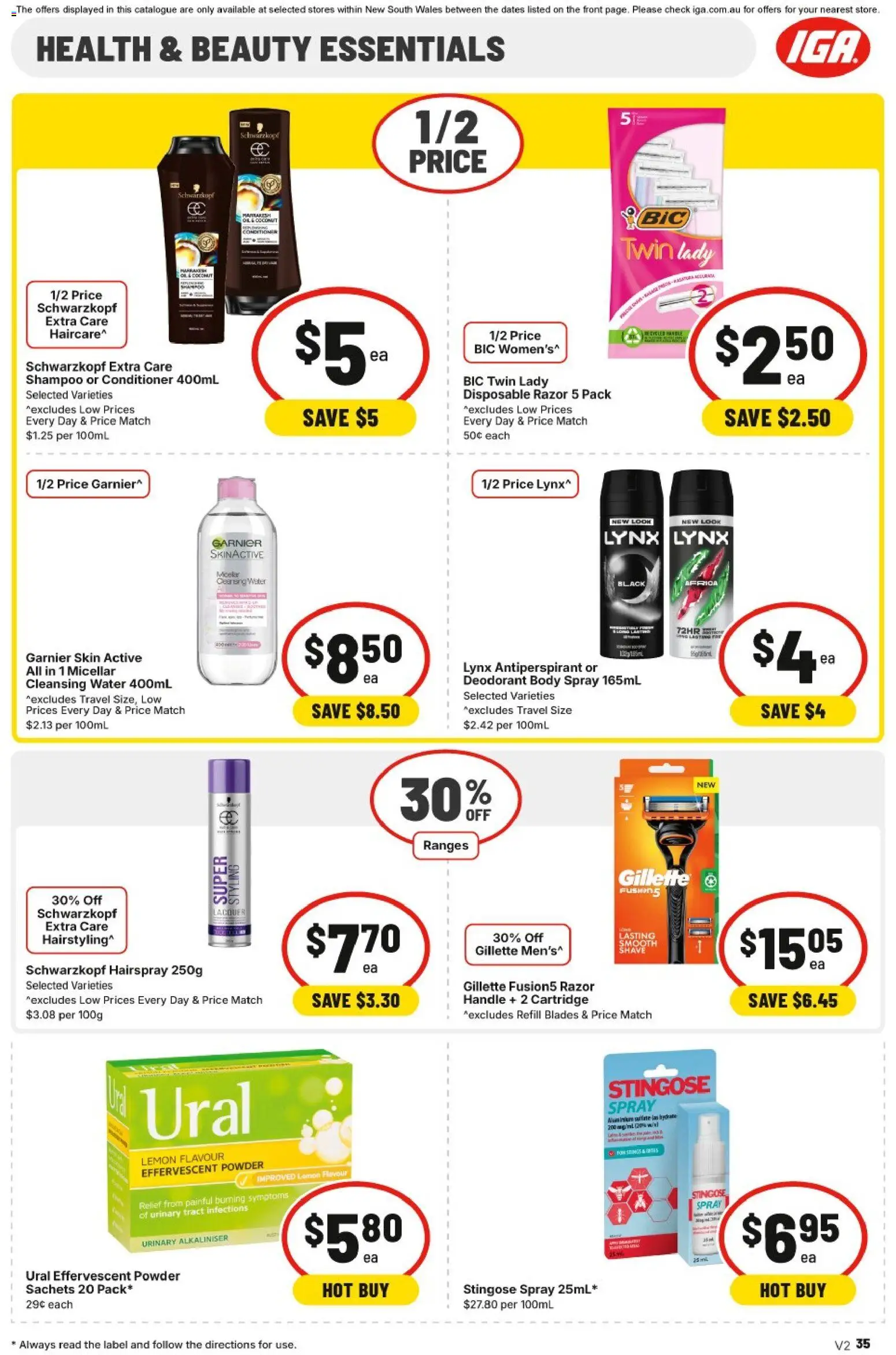 IGA catalogue - valid from 07.01.2026 | Page: 38 | Products: Shampoo, Oil, Deodorant, Antiperspirant