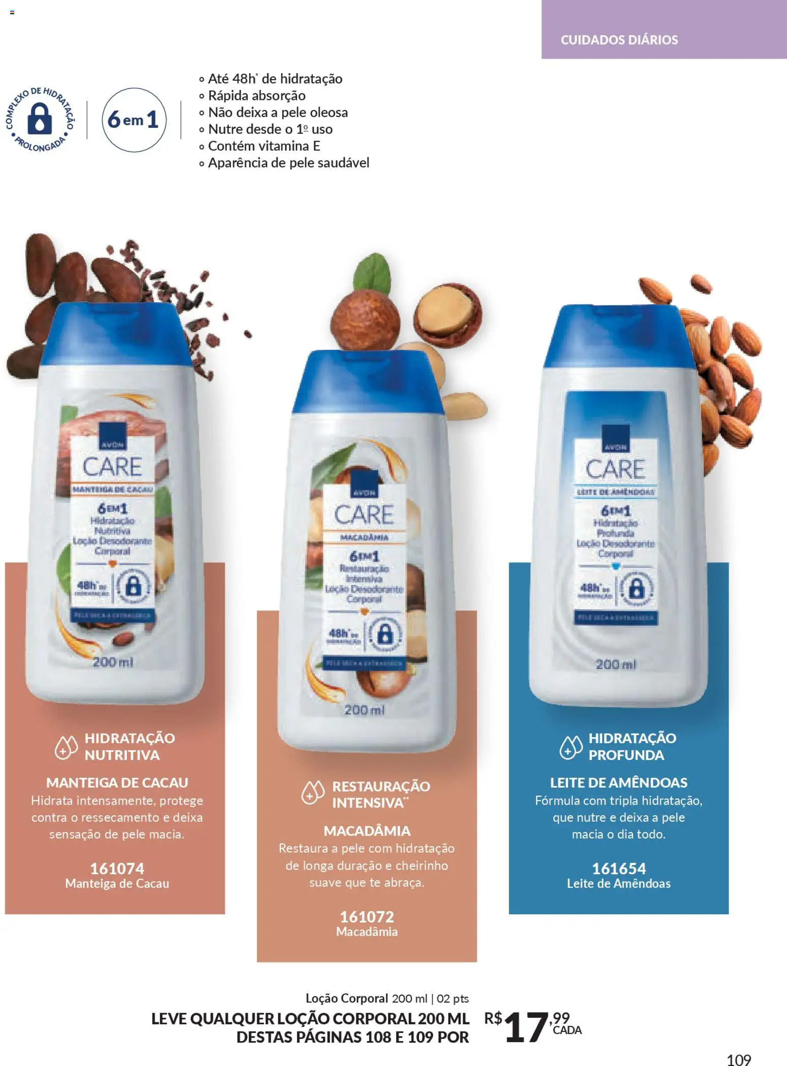 Avon Folheto - válido de 19.12.2025 | Página: 109 | Produtos: Macadâmia, Leite, Manteiga, Amêndoas