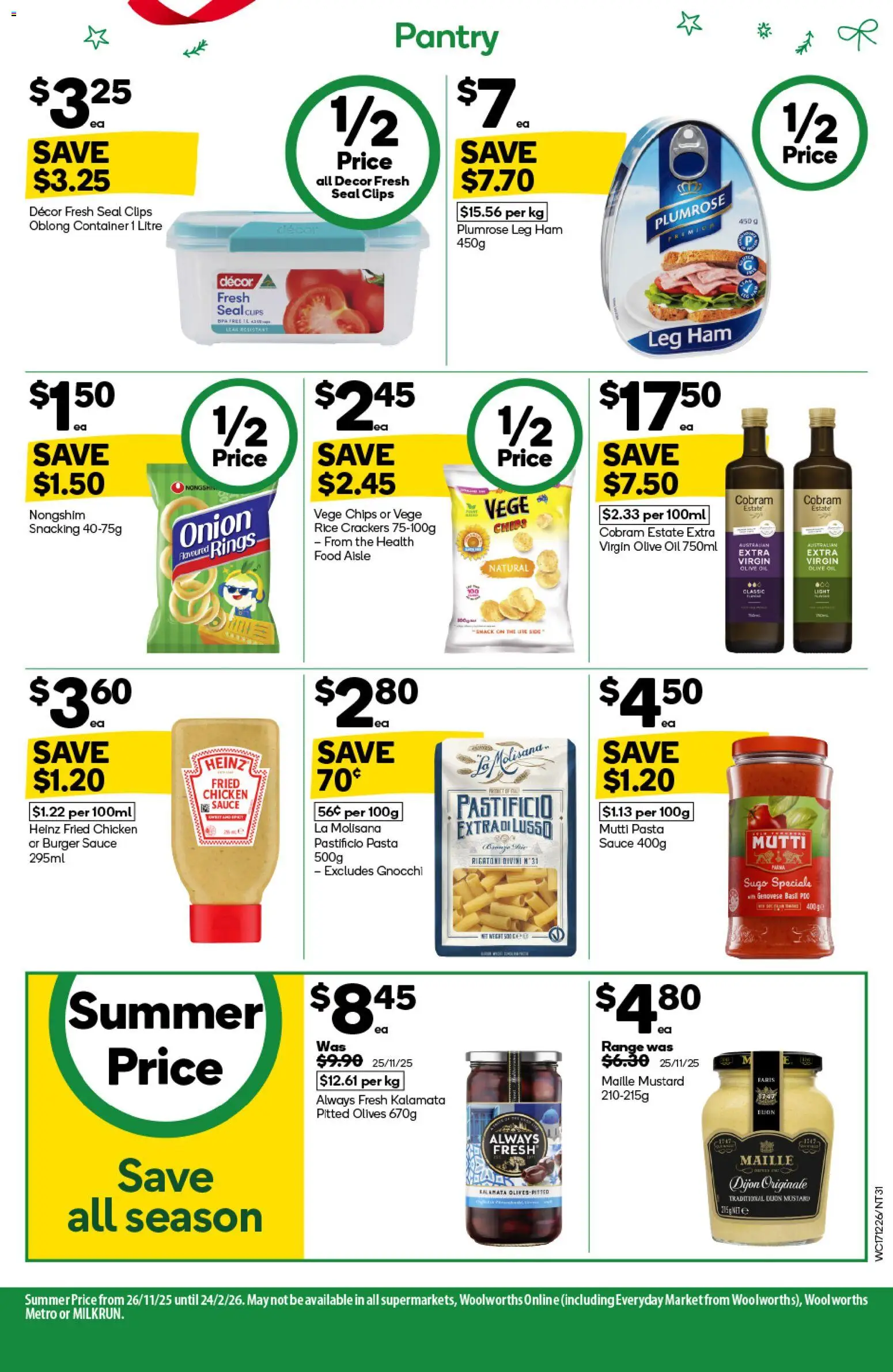Woolworths catalogue - valid from 17.12.2025 | Page: 31 | Products: Oil, Ham, Sauce, Clips