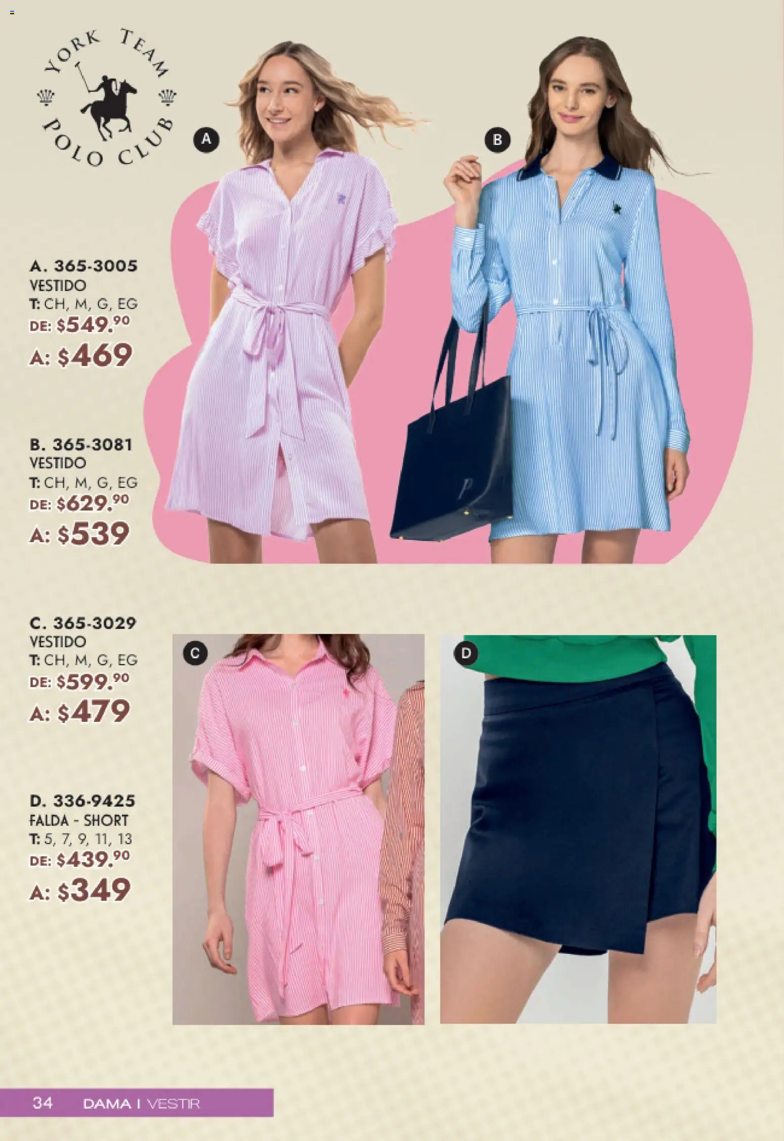 Nuevas ofertas de Andrea válidas en toda la República Mexicana desde el 19.04.2026. ¡Encuentra las mejores ofertas en Andrea catálogo Mamá y Peques! | Página: 34 | Productos: Vestido, Falda, Short