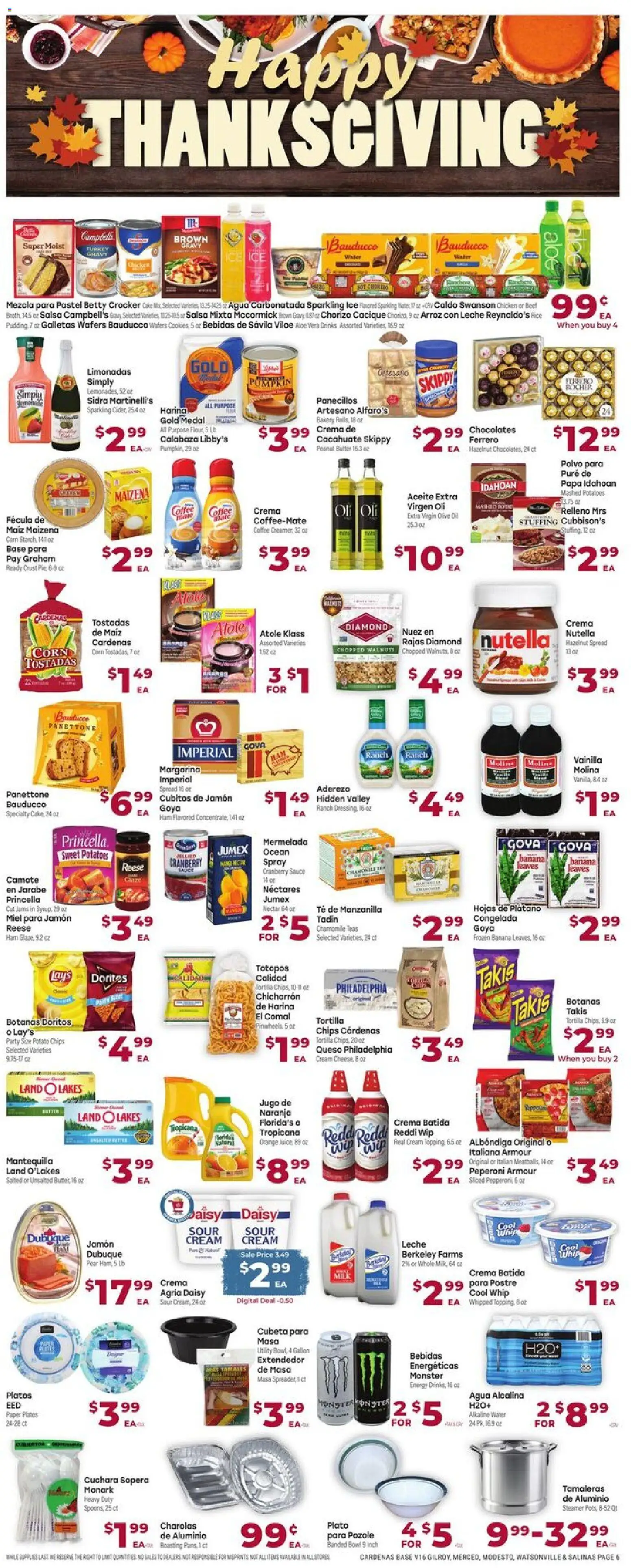 Cardenas Weekly Ad - CA - valid from 19.11.2025 | Page: 6 | Products: Chips, Aloe Vera, Potatoes, Pumpkin