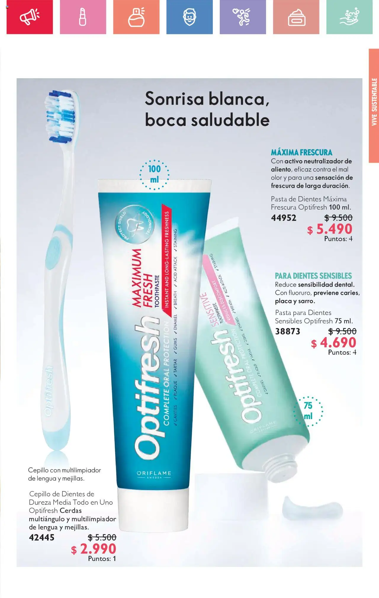 Oriflame catálogo │ válido desde el 23.08.2025 | Página: 119 | Productos: Cepillo, Cepillo de dientes, Pasta